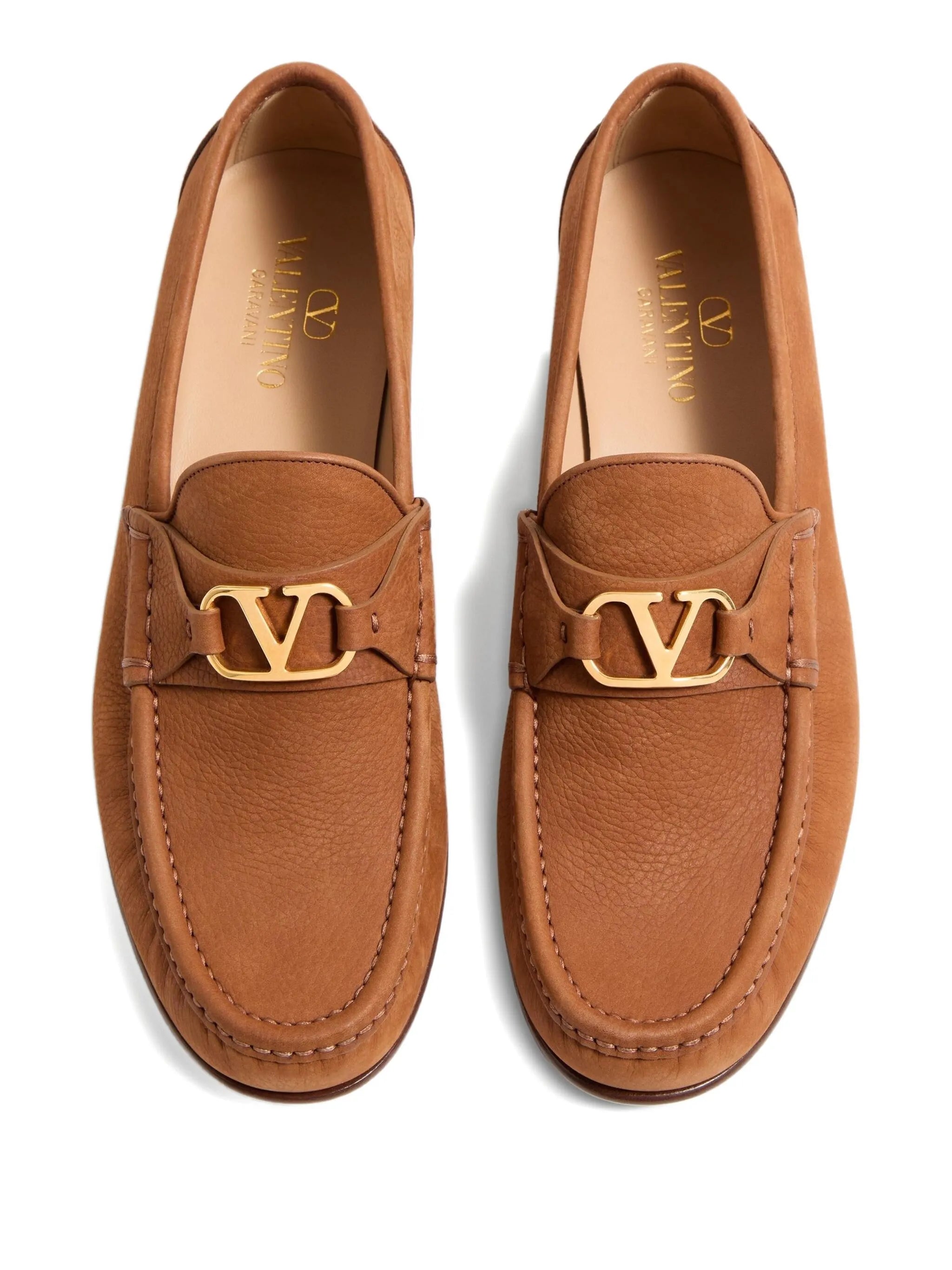 VLogo Signature suede loafers