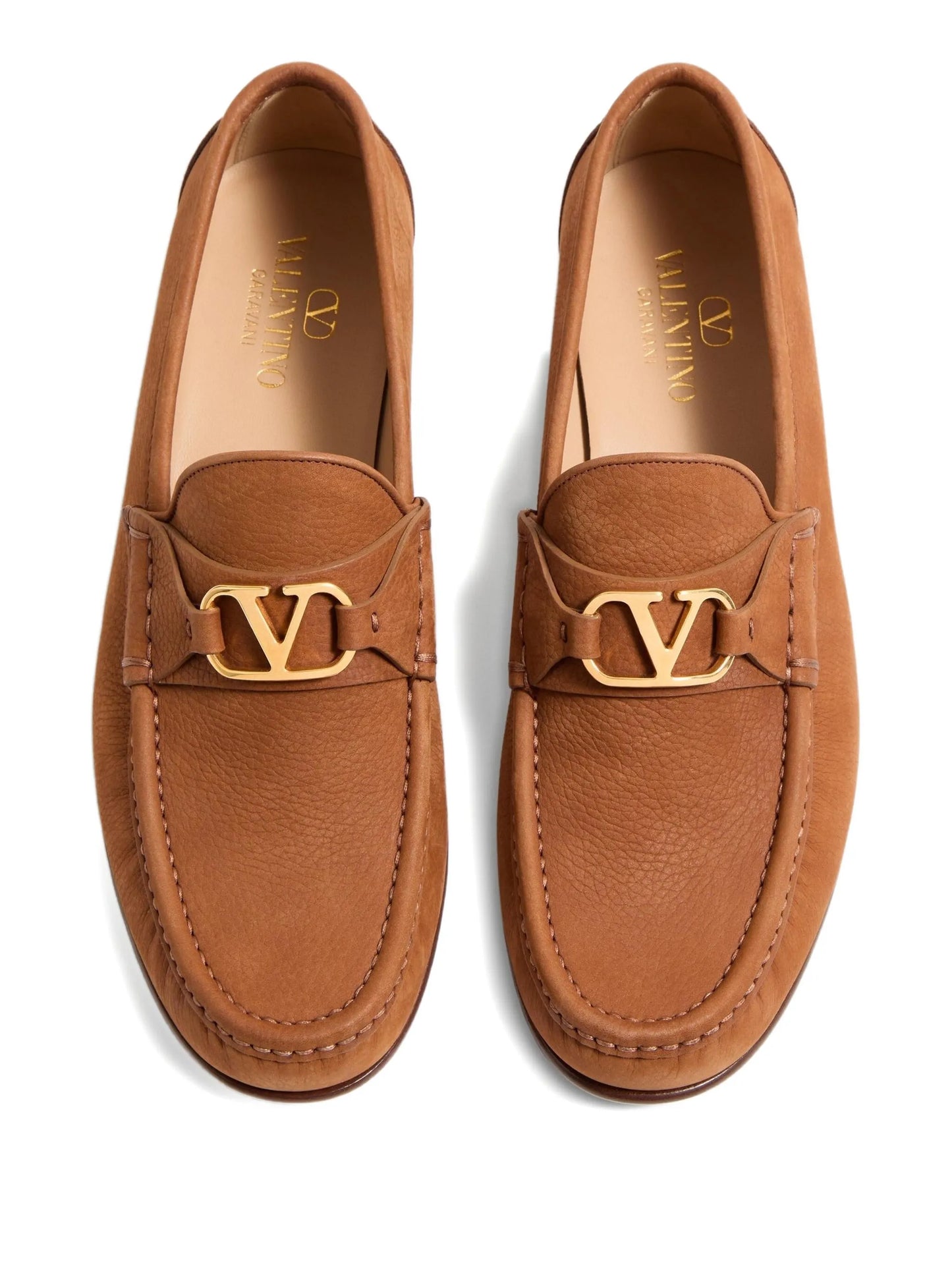 VLogo Signature suede loafers