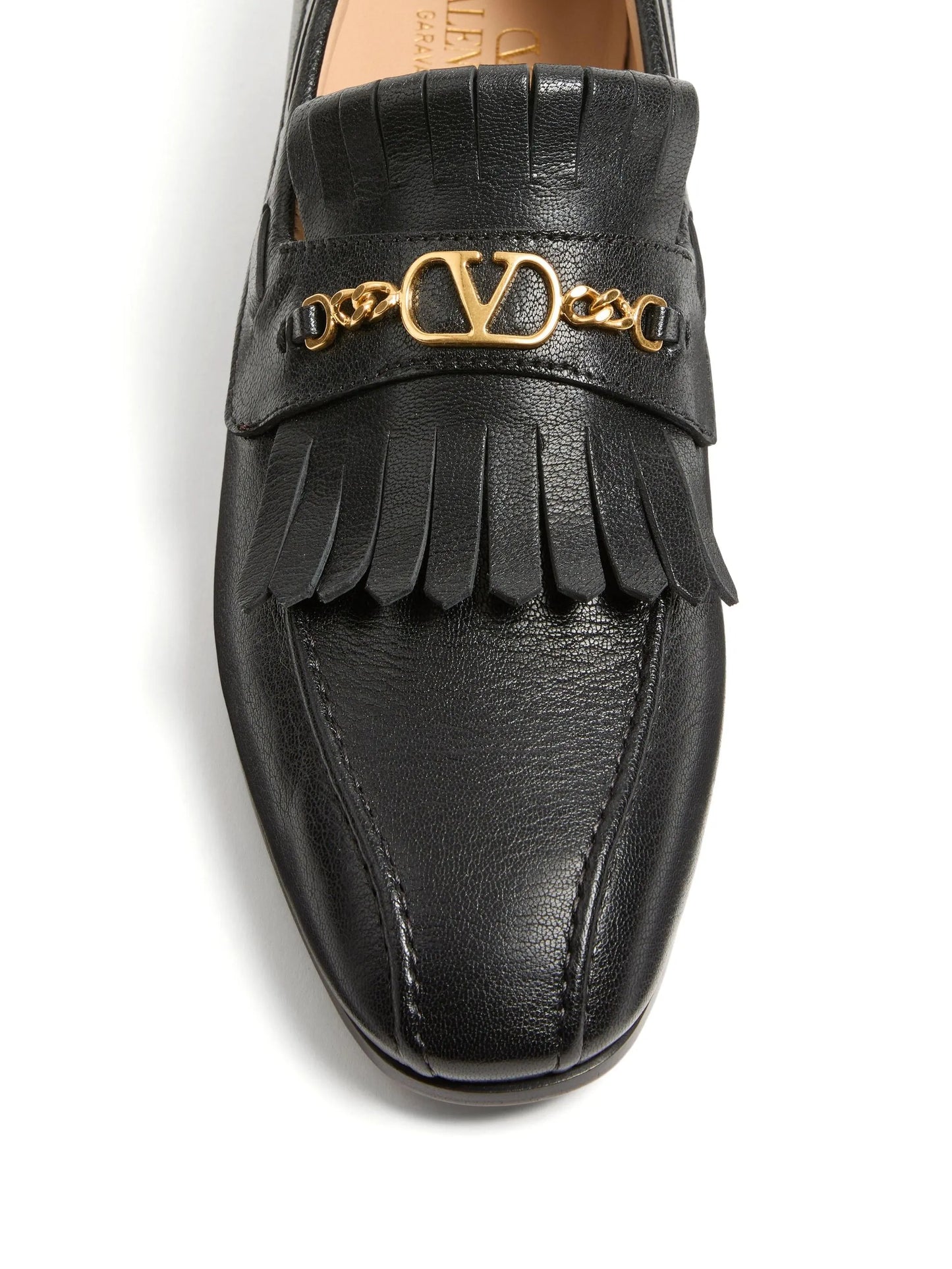 VLogo Signature fringed loafers