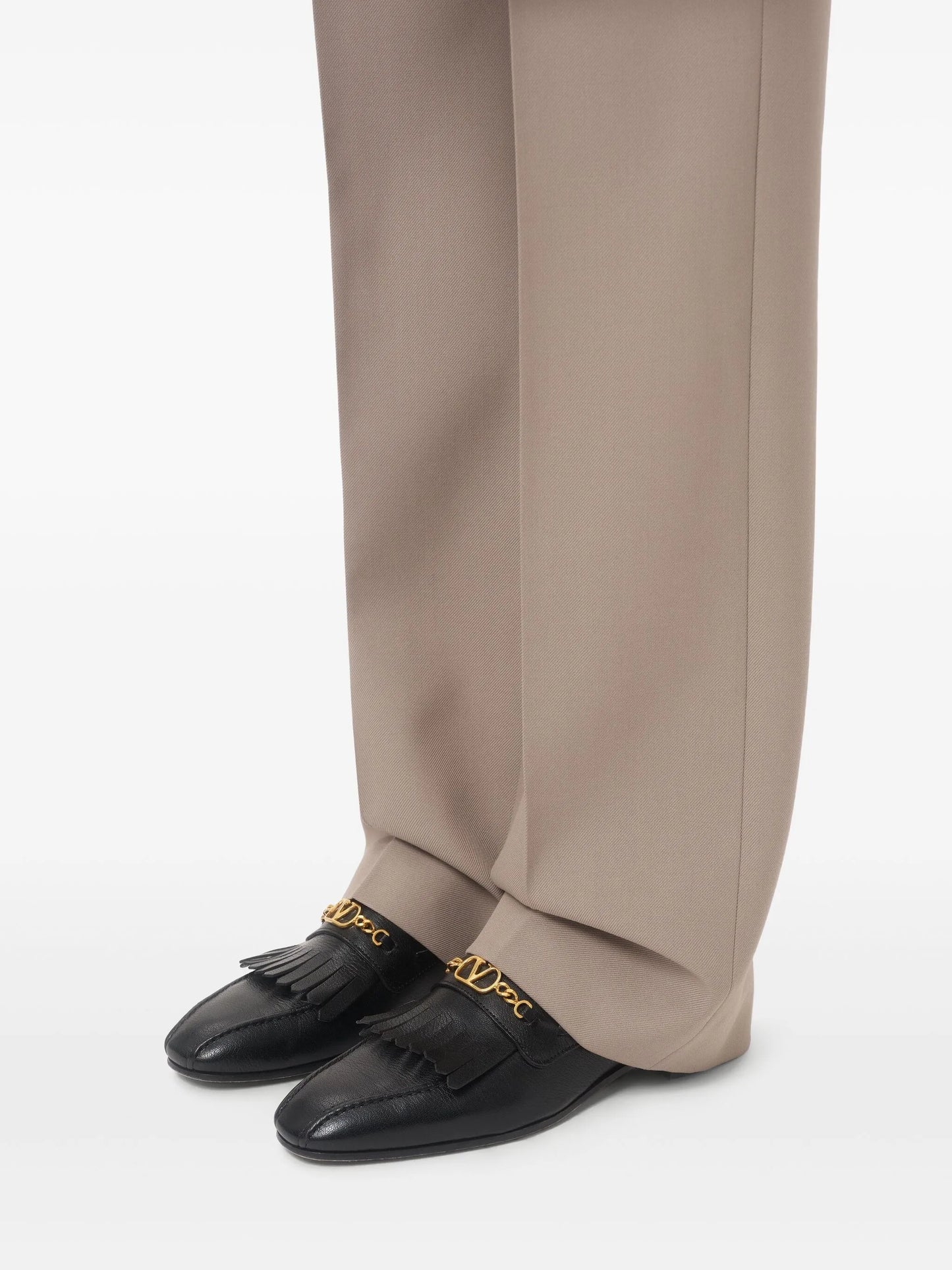 VLogo Signature fringed loafers