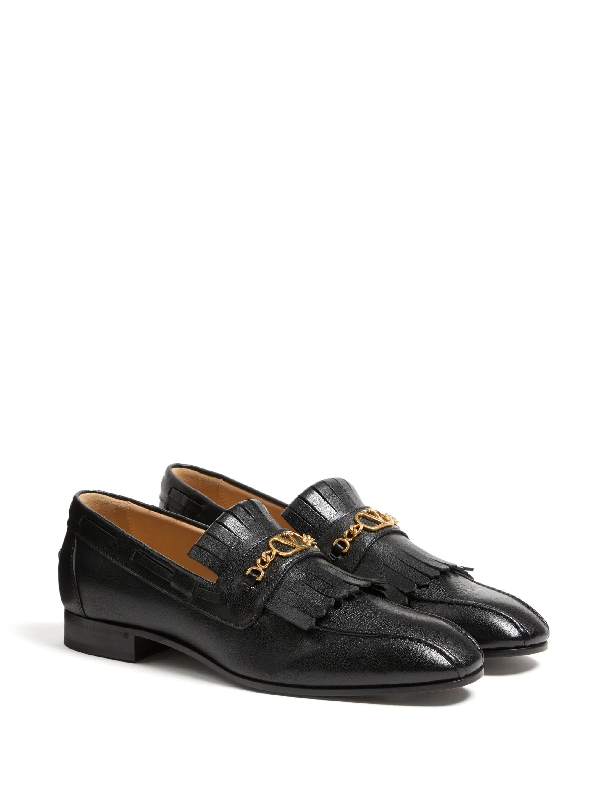 VLogo Signature fringed loafers