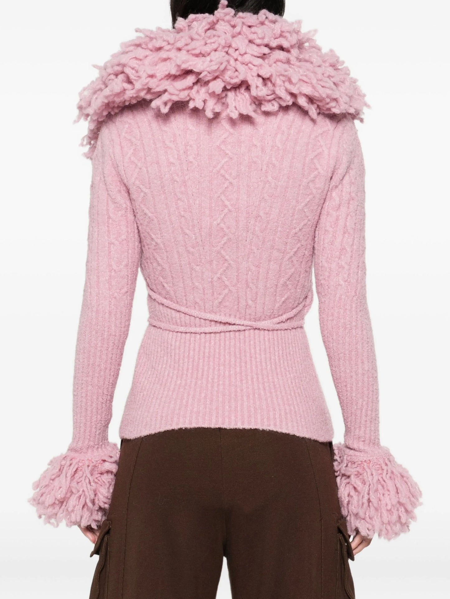 cable-knit cardigan