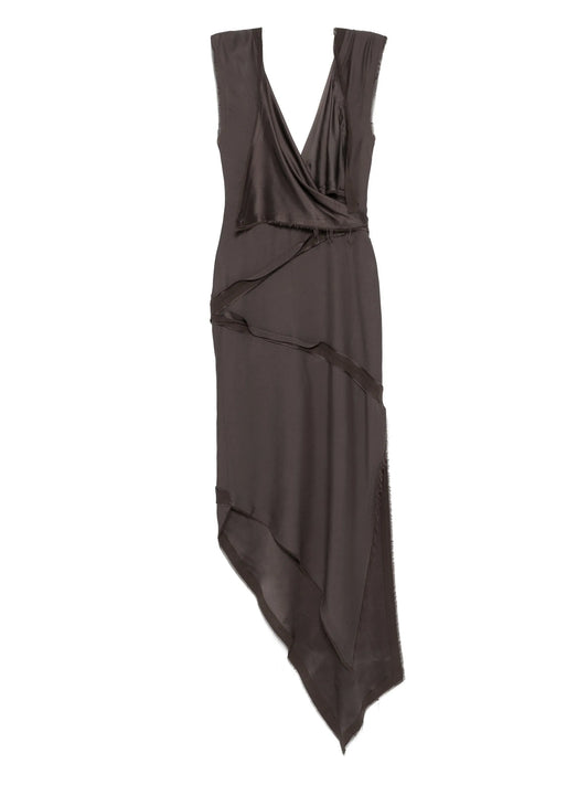 twist-detailing midi dress