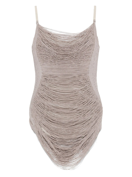 draped mini dress