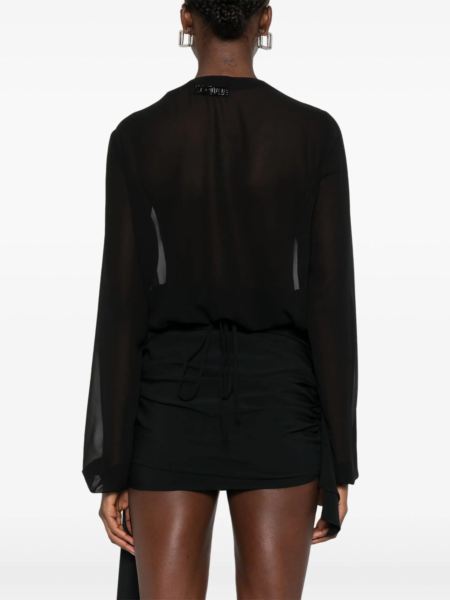 V-neck fringed blouse