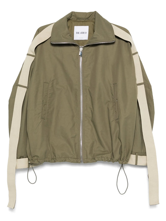 string-detail bomber jacket