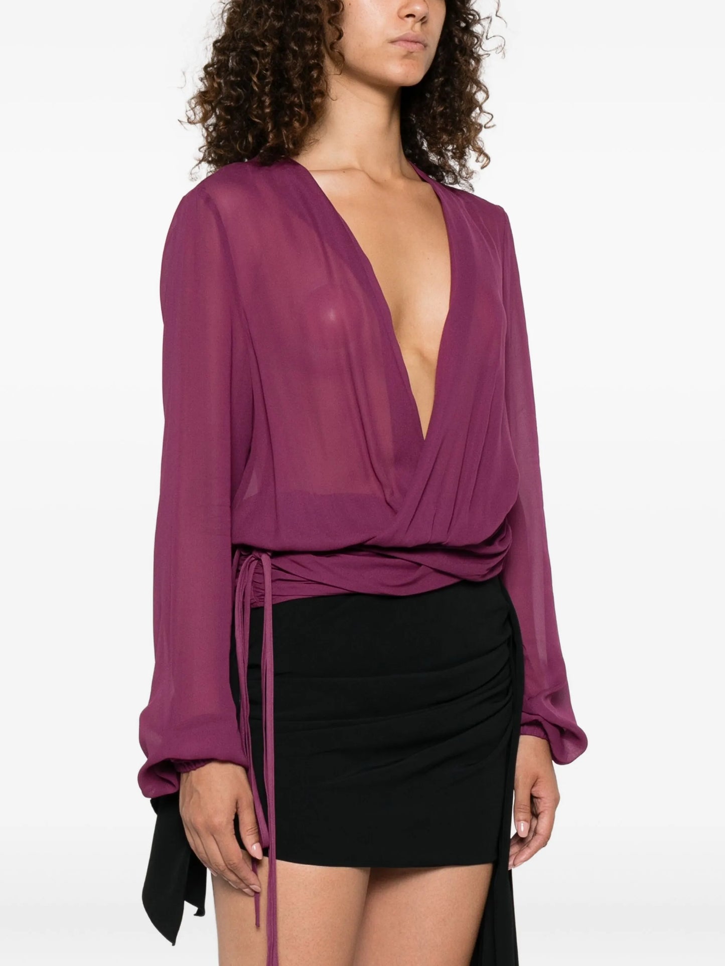 V-neck blouse