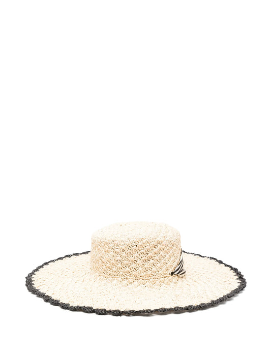 raffia tipped sun hat
