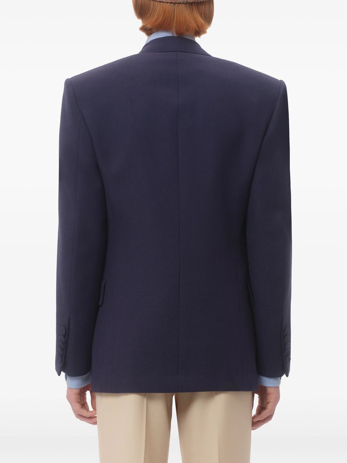 double-breasted gabardine jacket