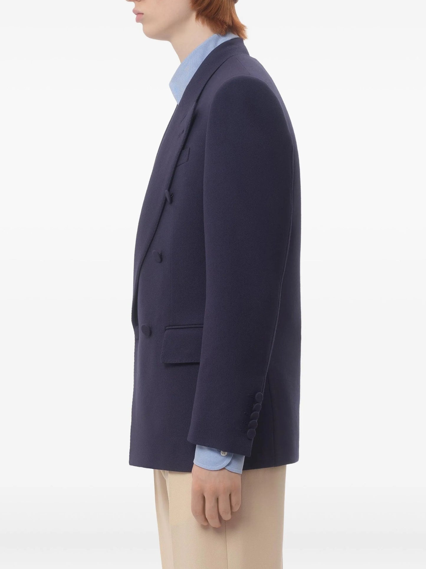 double-breasted gabardine jacket