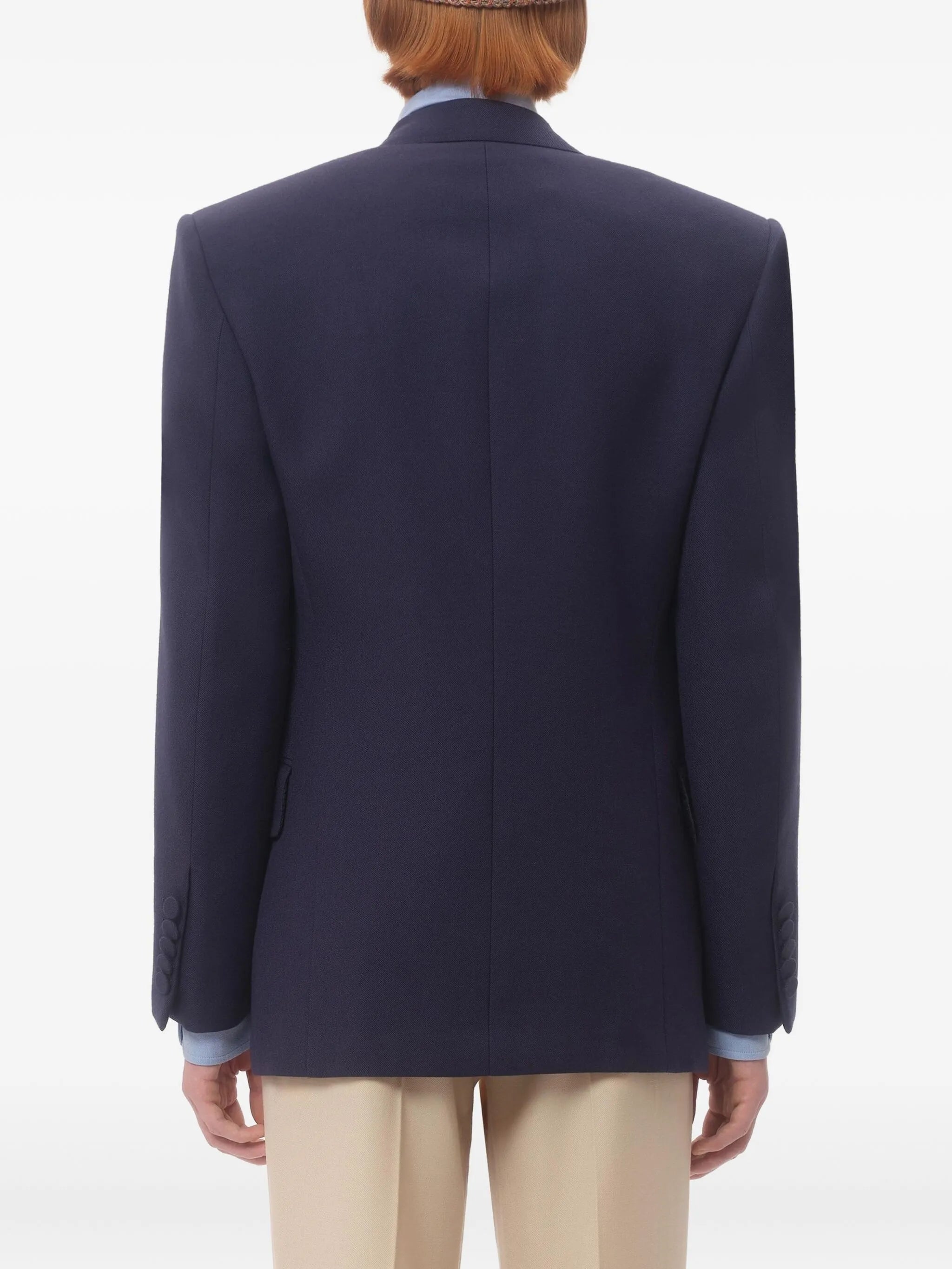 double-breasted gabardine jacket