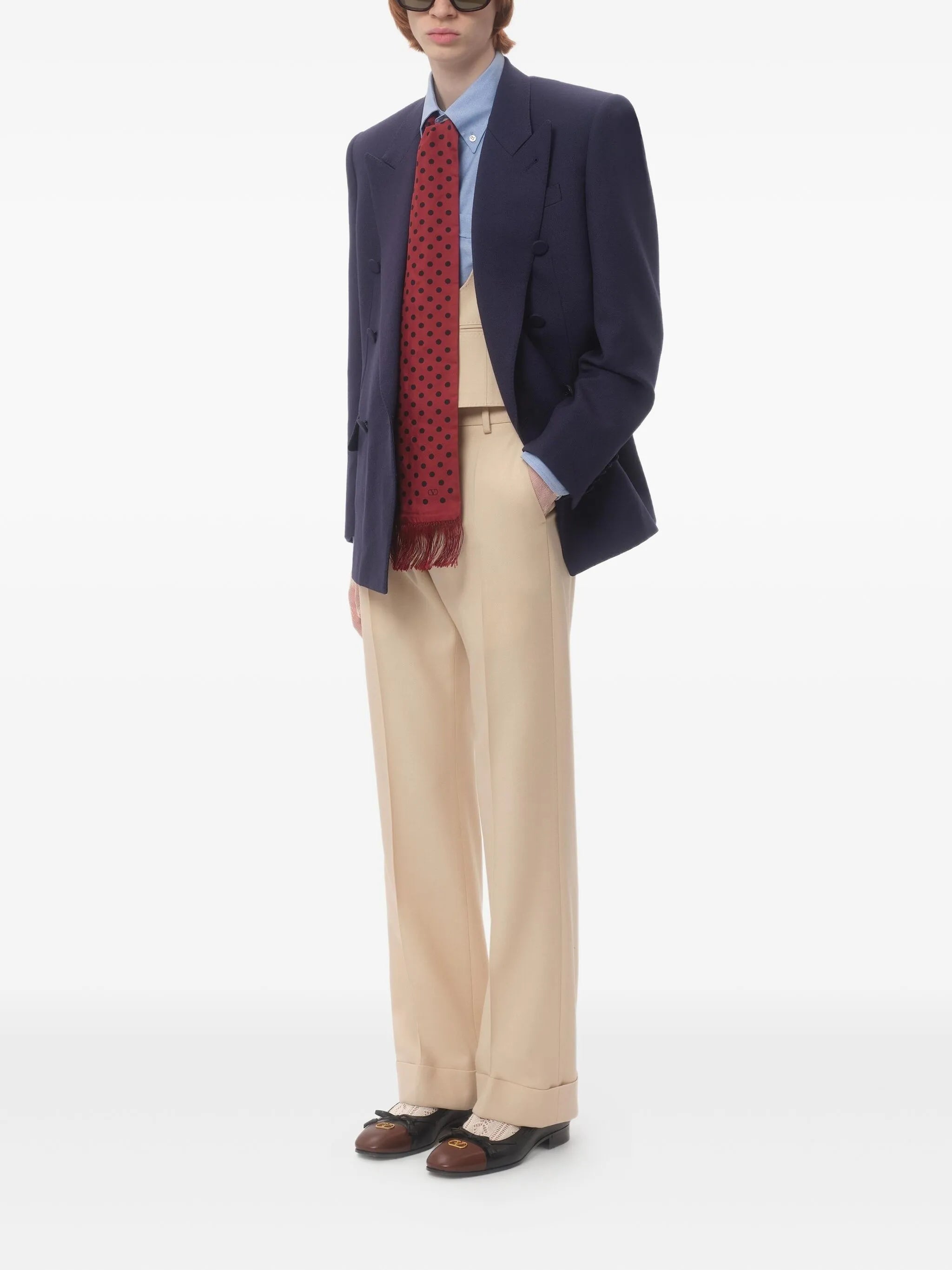 double-breasted gabardine jacket