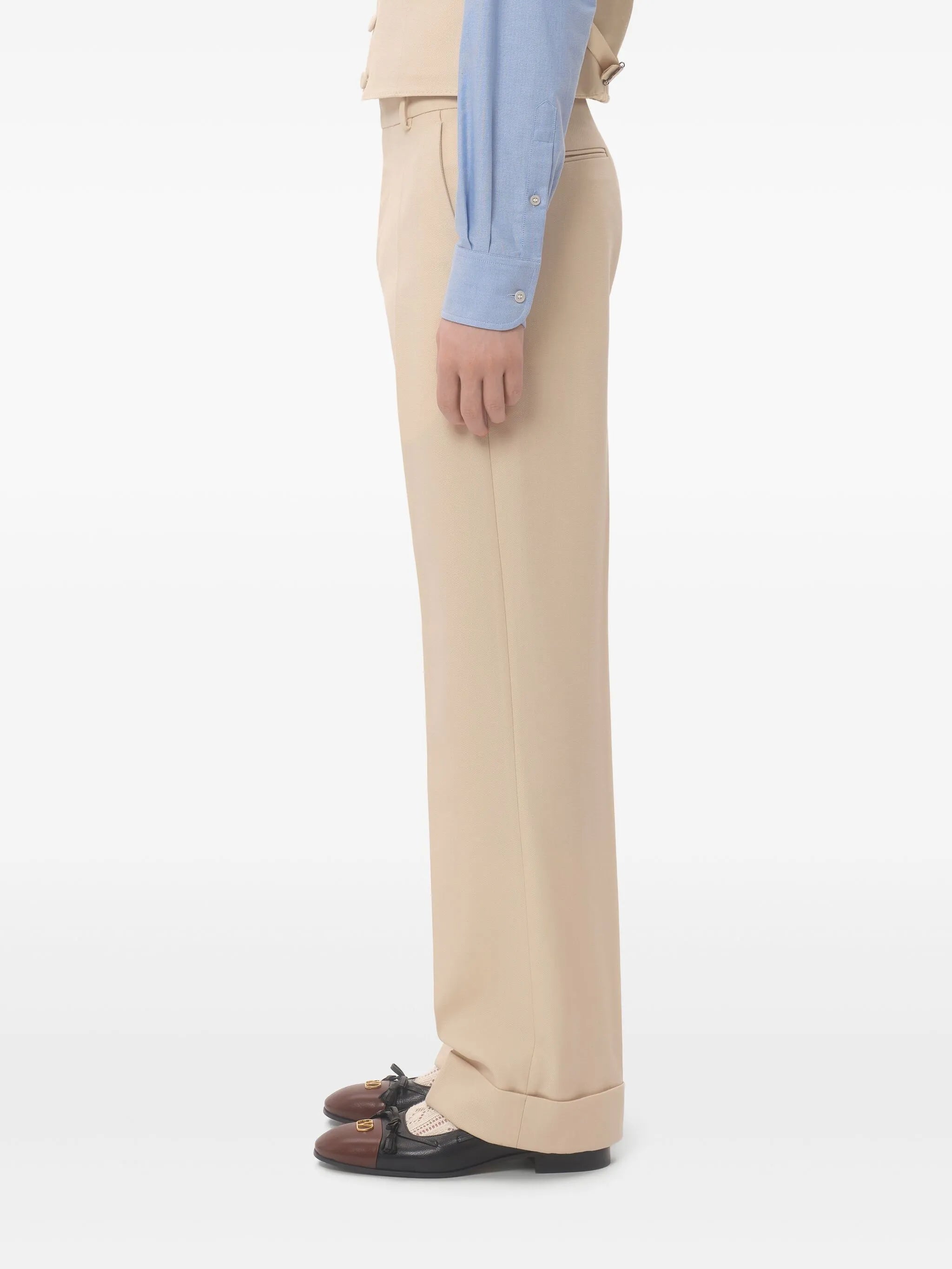 wool gabardine trousers