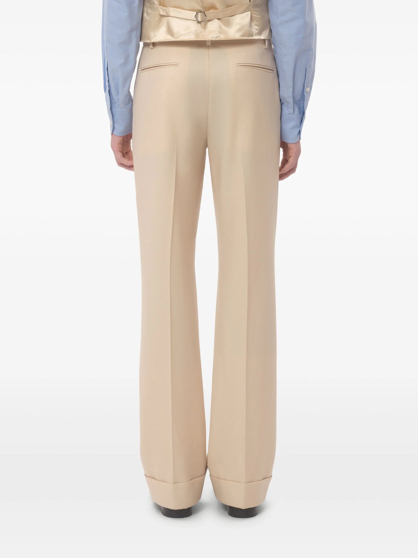 turn-up wool trousers