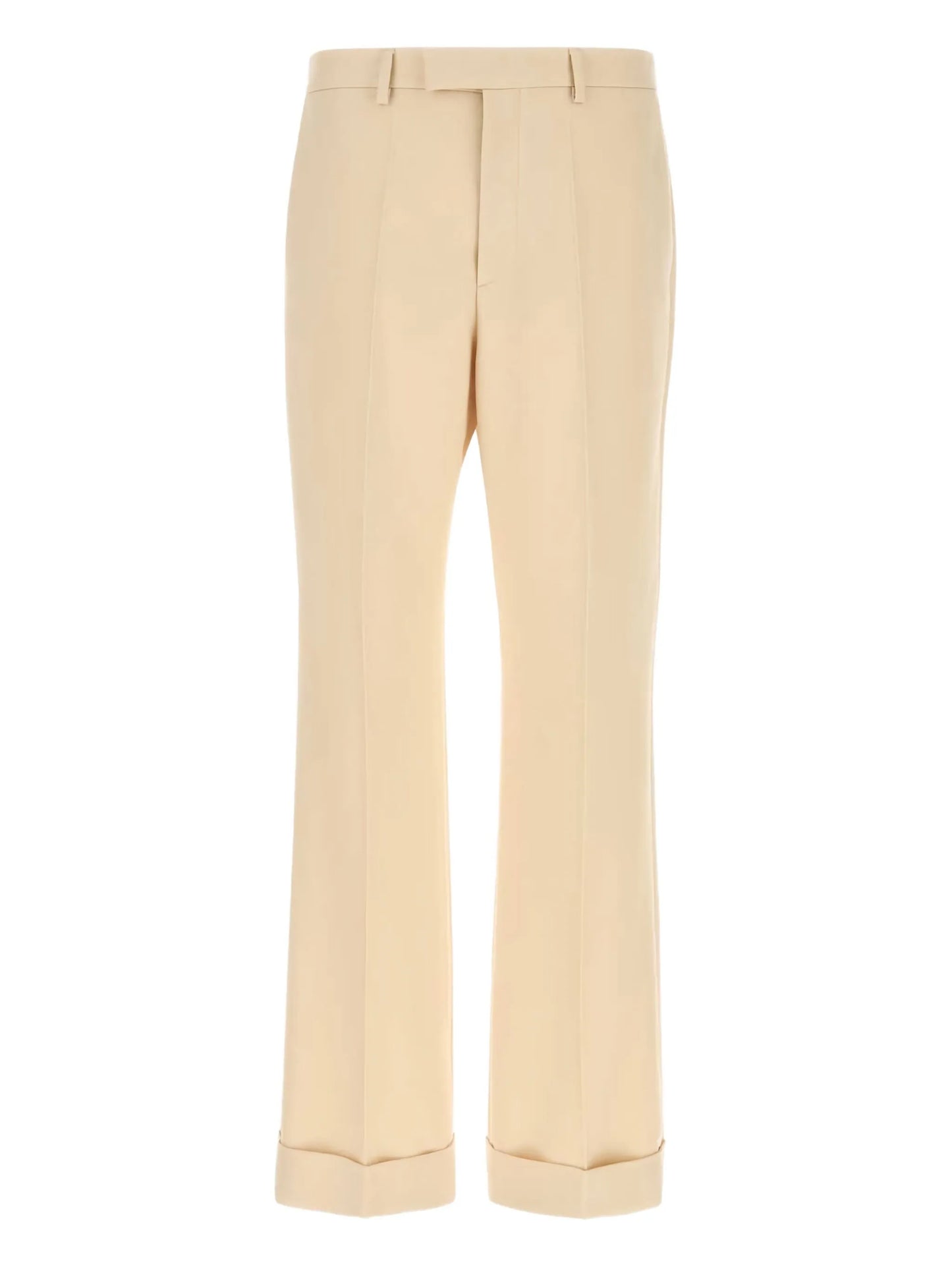 turn-up wool trousers