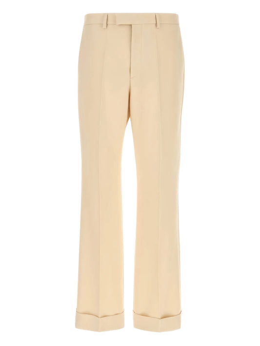 turn-up wool trousers