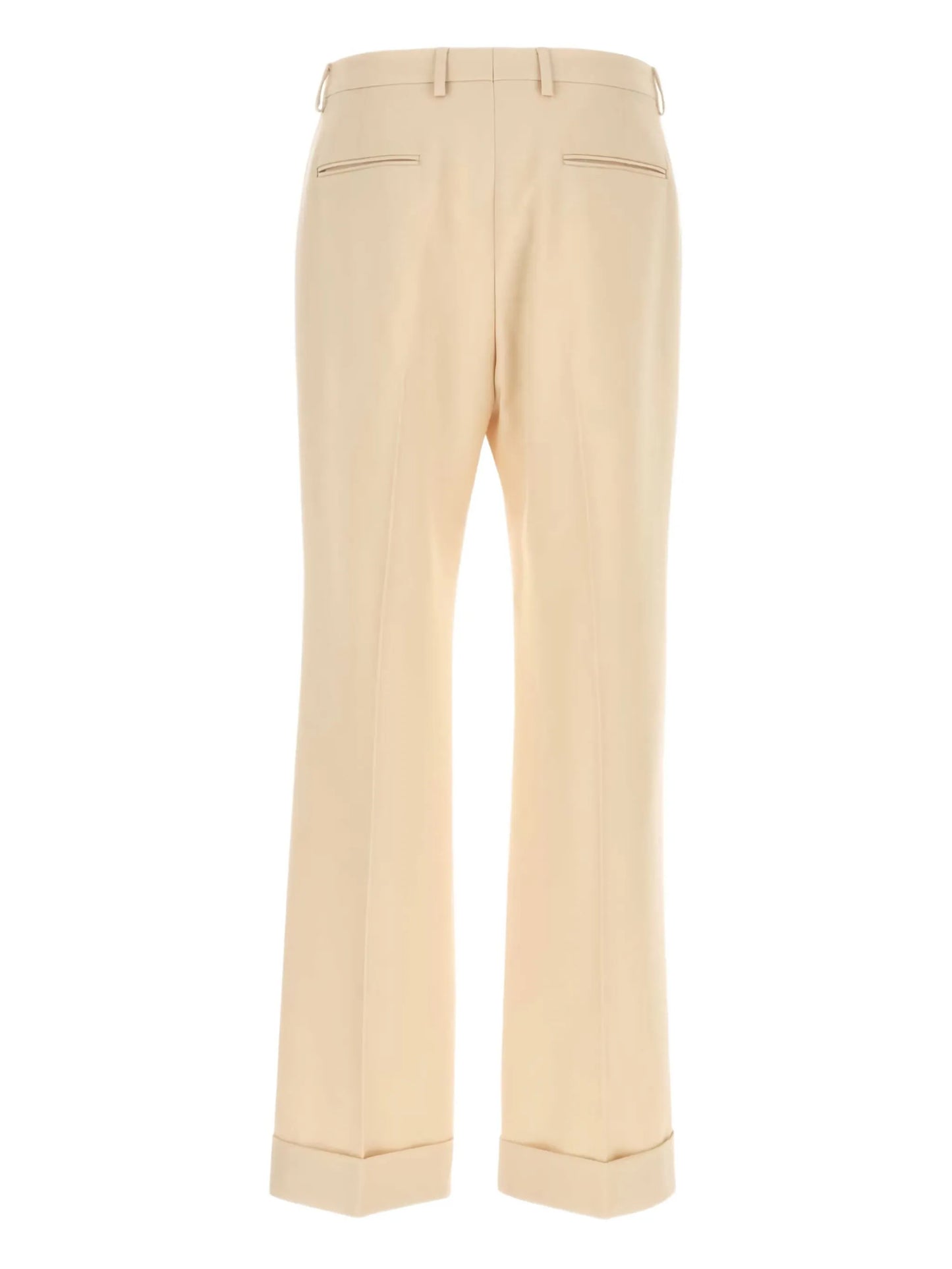turn-up wool trousers
