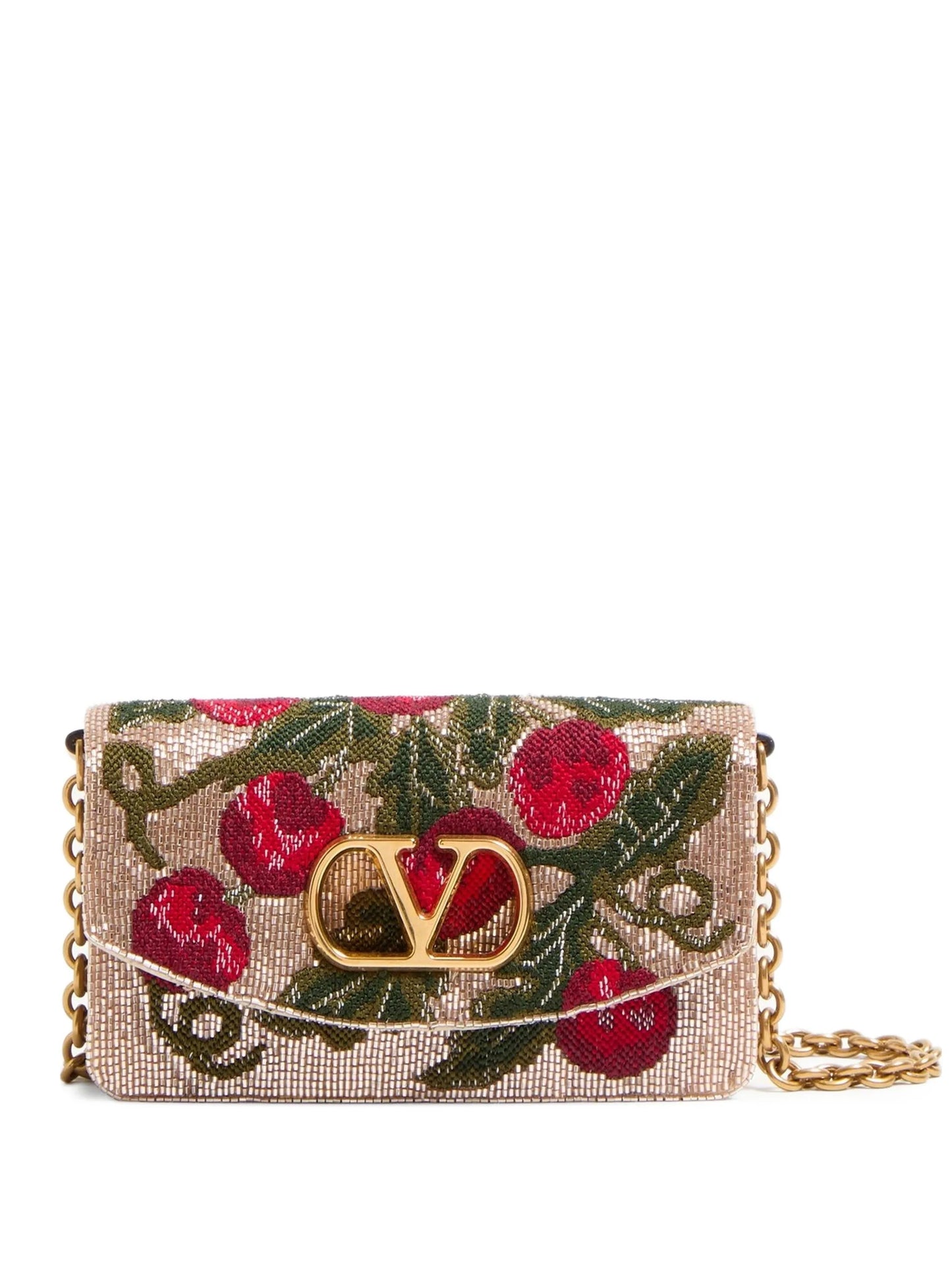 Vain Cherryfic embroidered clutch bag