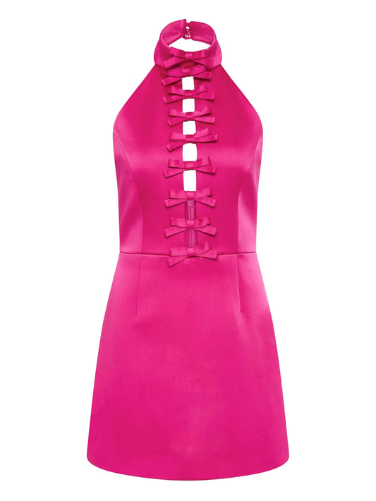 halterneck mini dress