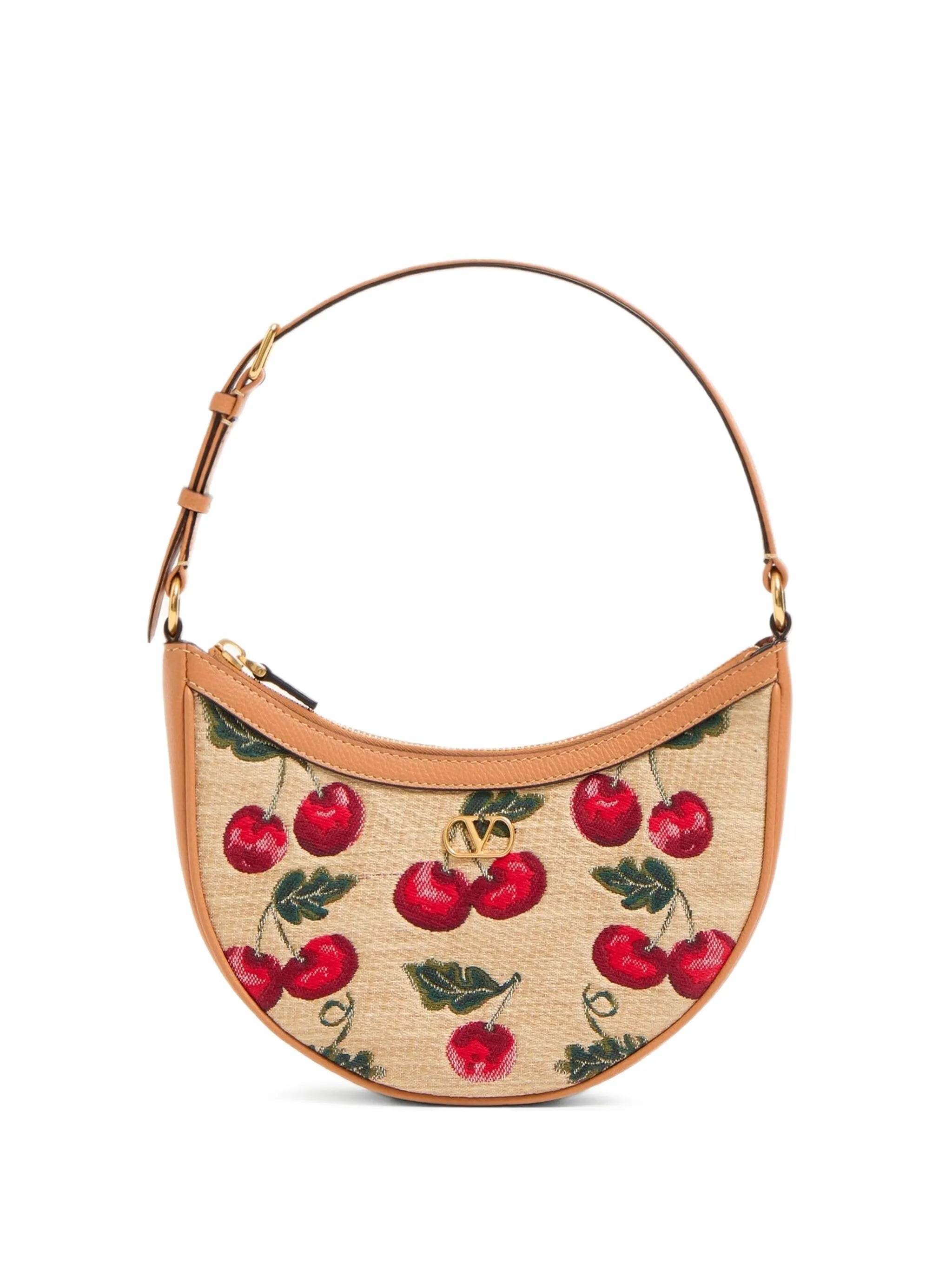 mini VLogo Signature Cherryfic-print shoulder bag
