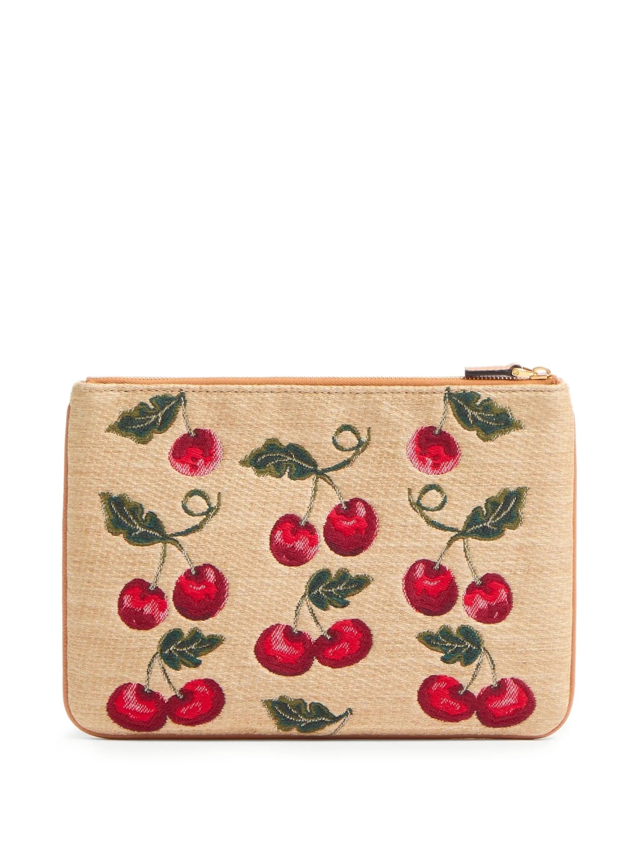 VLogo Signature Cherryfic-print clutch bag