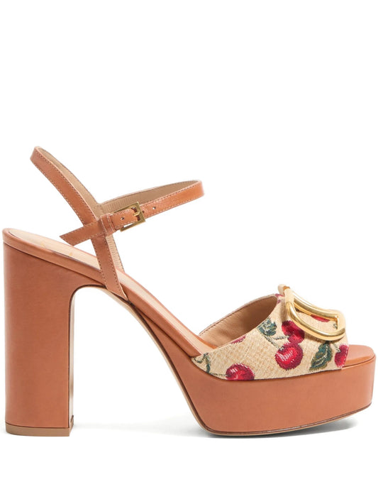 115mm VLogo Signature Cherryfic sandals