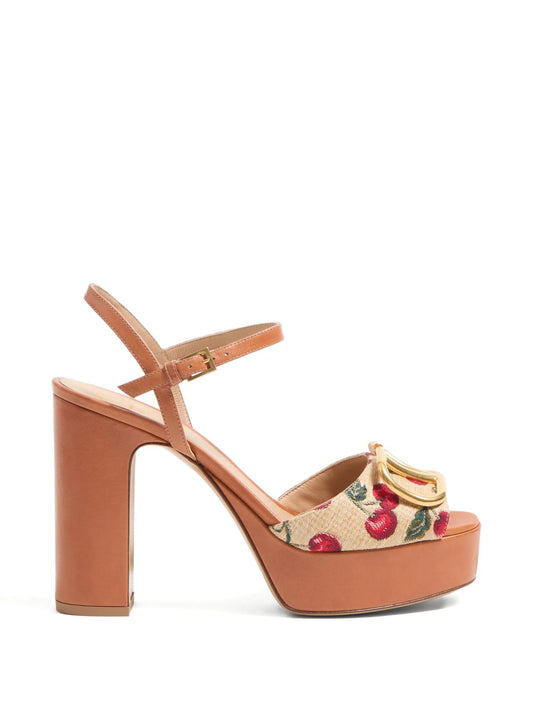 VLogo Signature Cherryfic platform sandals 115mm