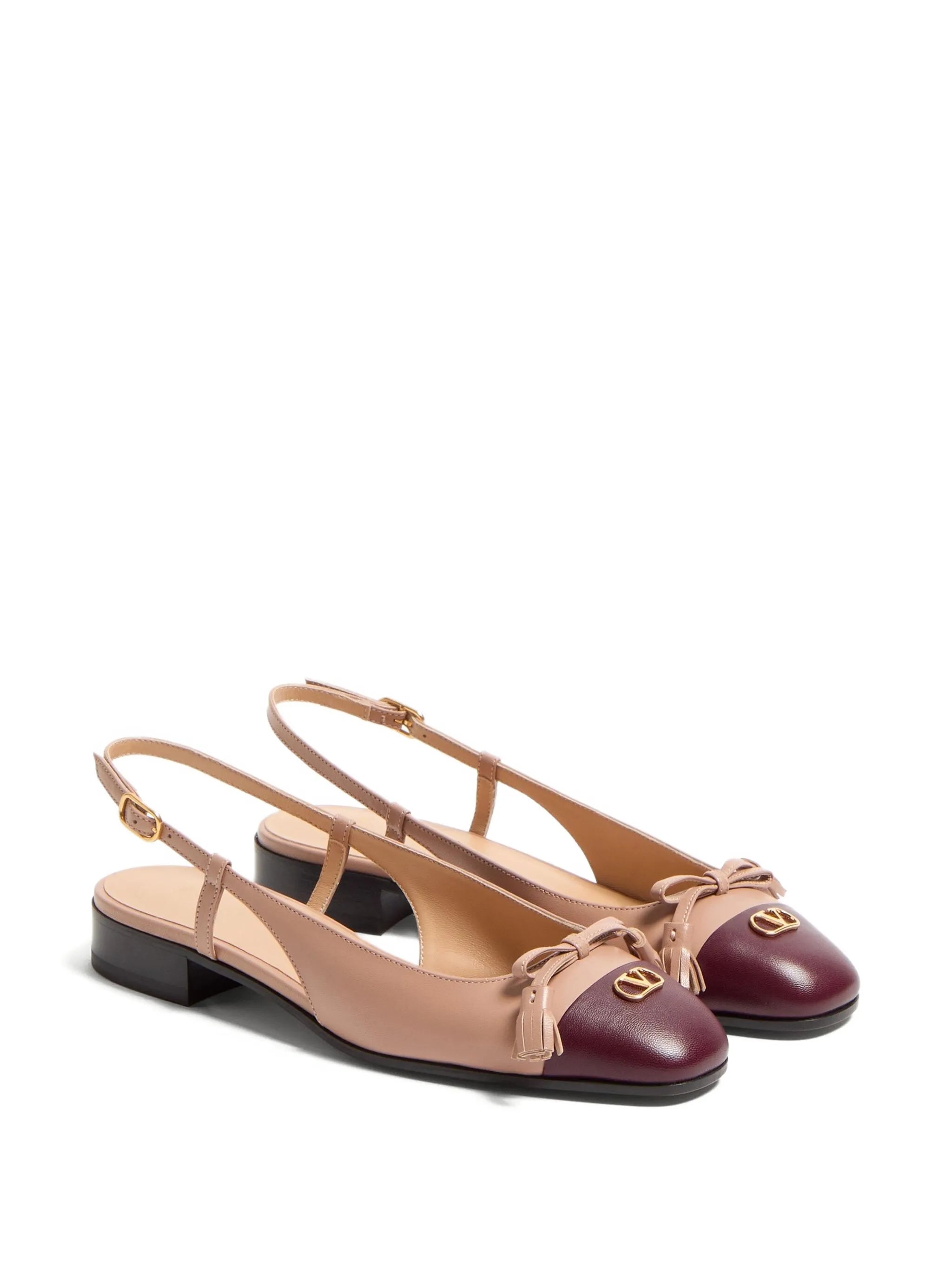 25mm Valet Du Roi Kid slingback ballet flats