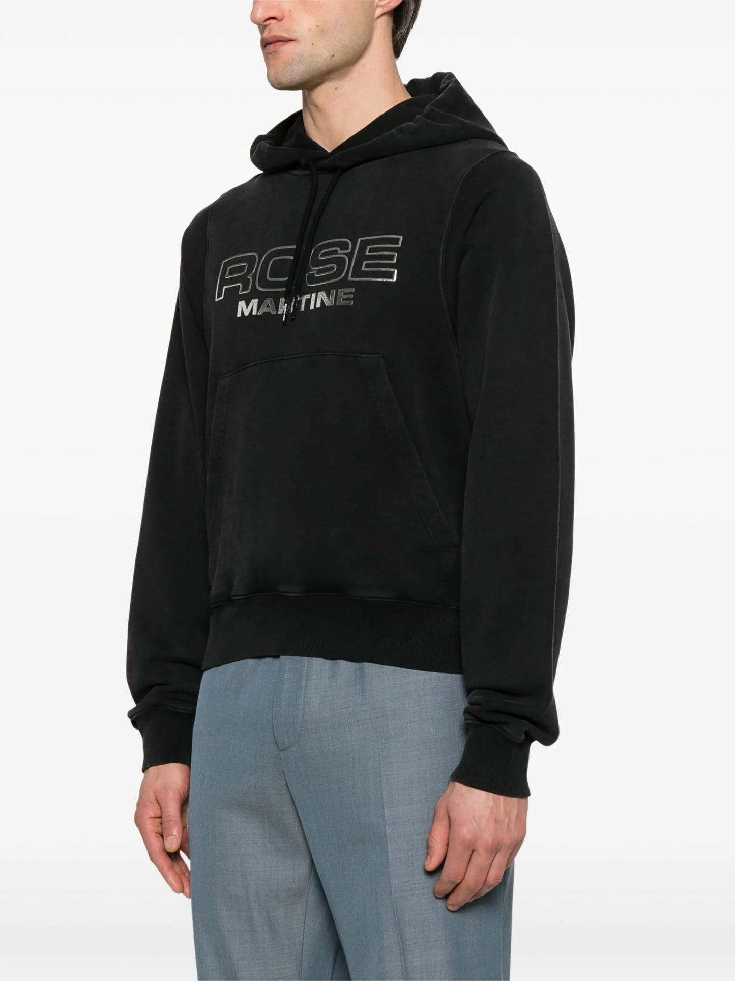raised-logo hoodie