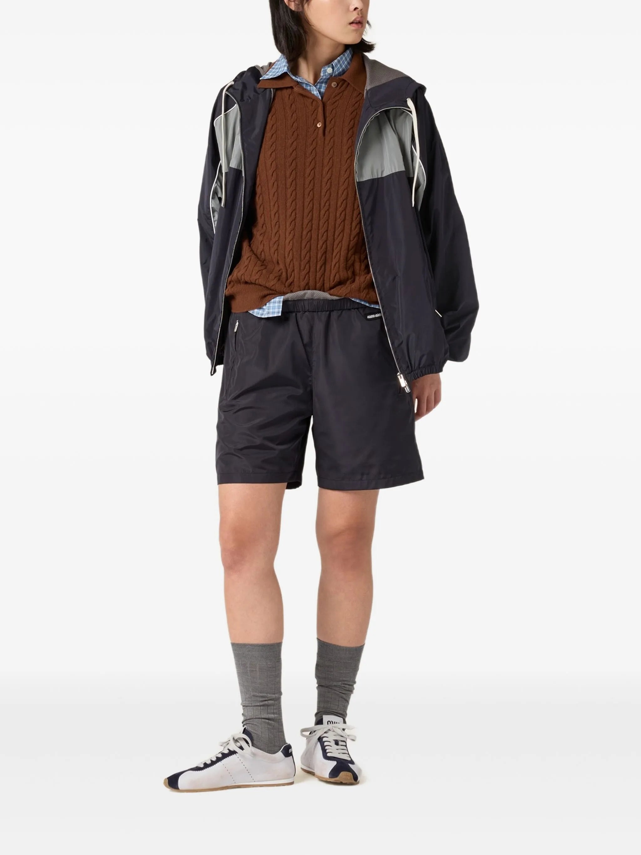 wide-leg bermuda shorts