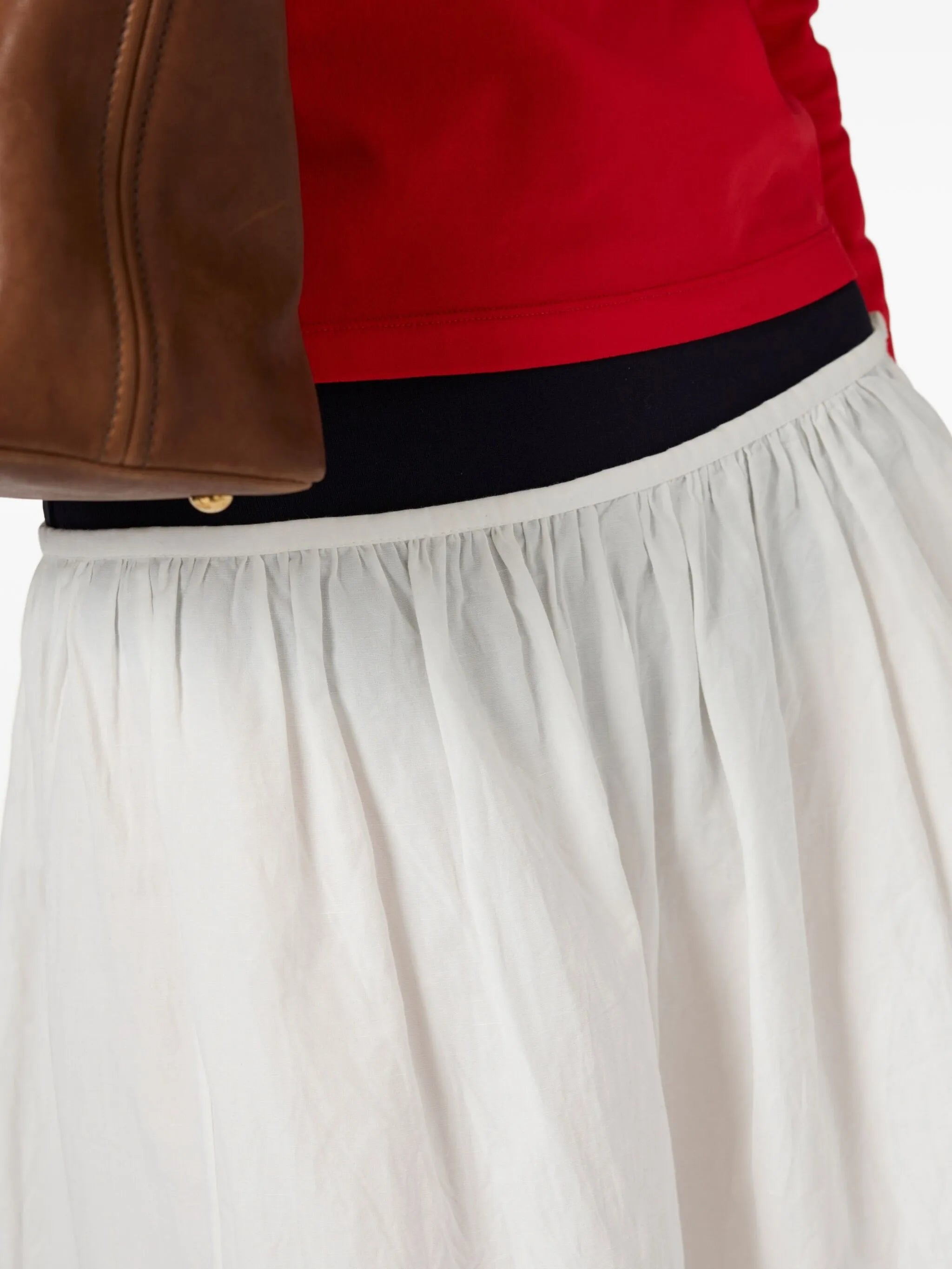 logo-print midi skirt