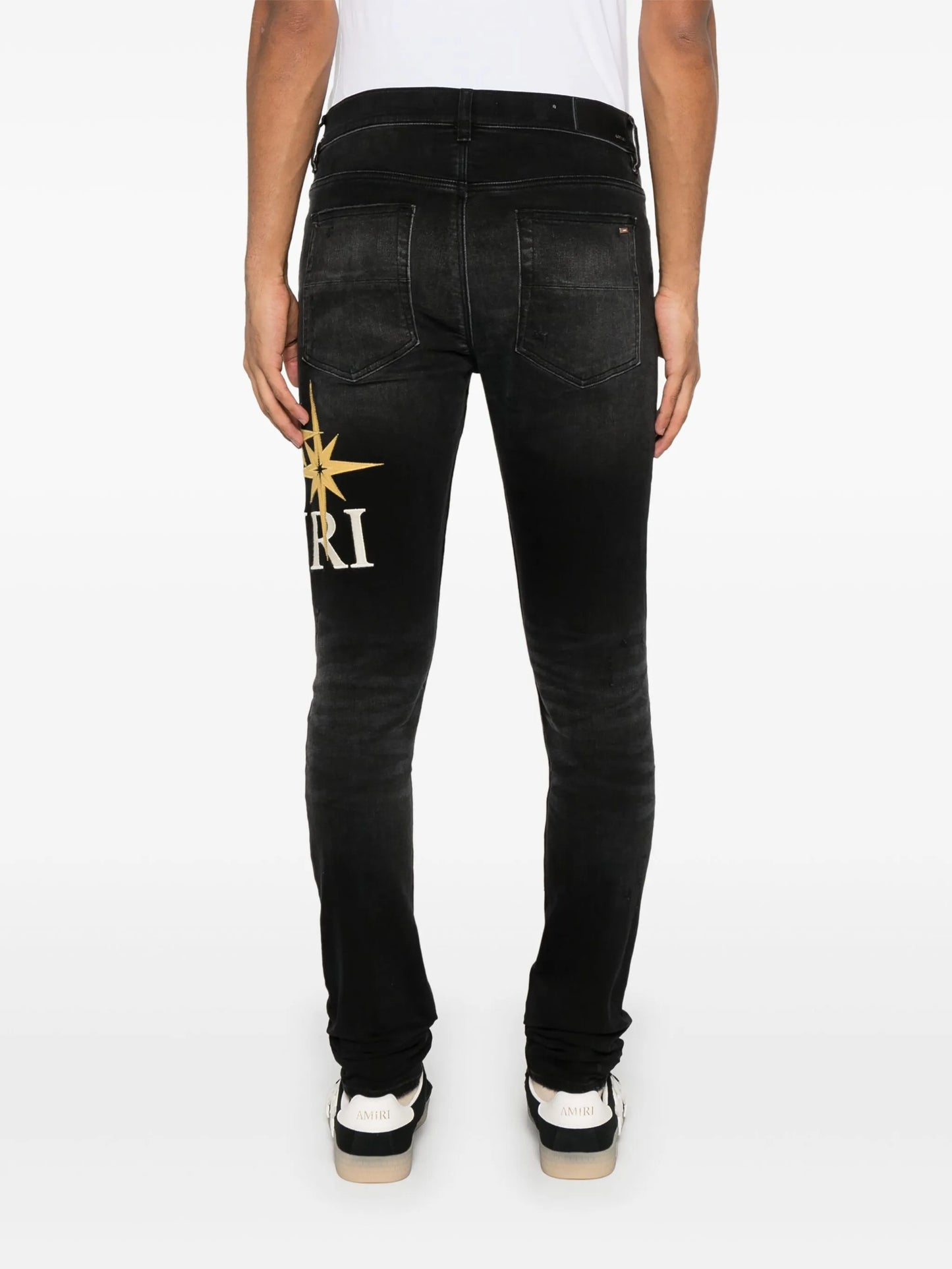 Starburst-appliqué jeans