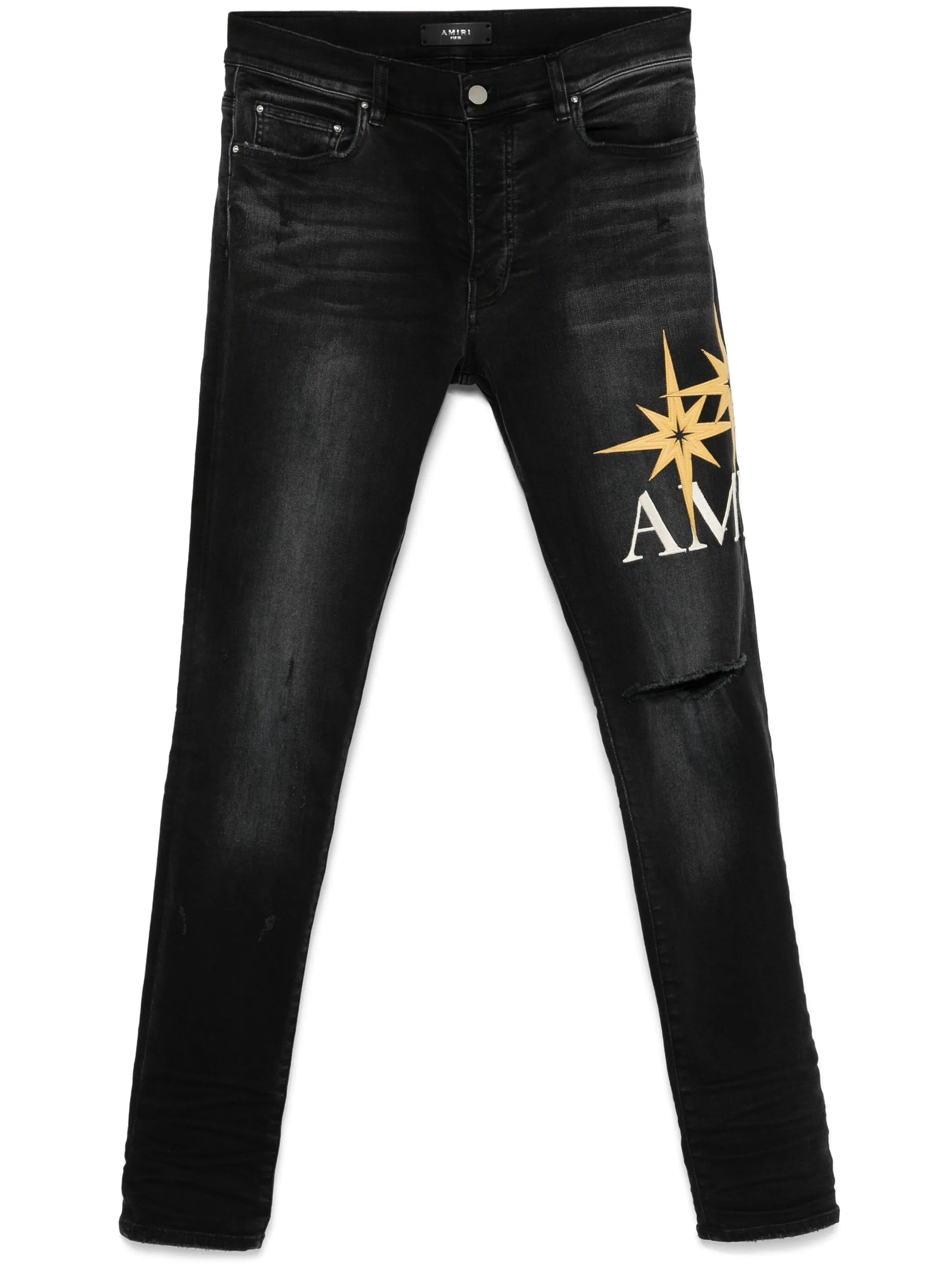Starburst-appliqué jeans