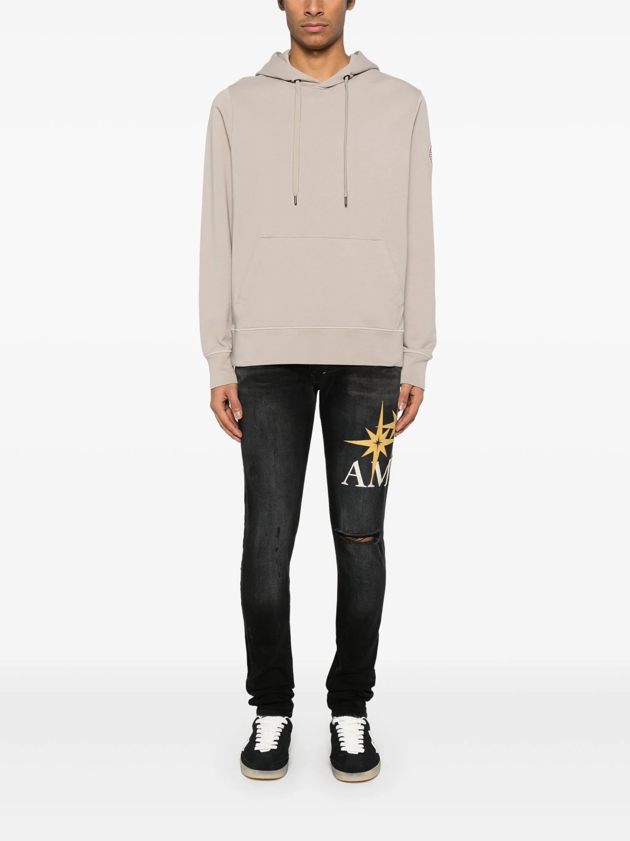 Starburst-appliqué jeans