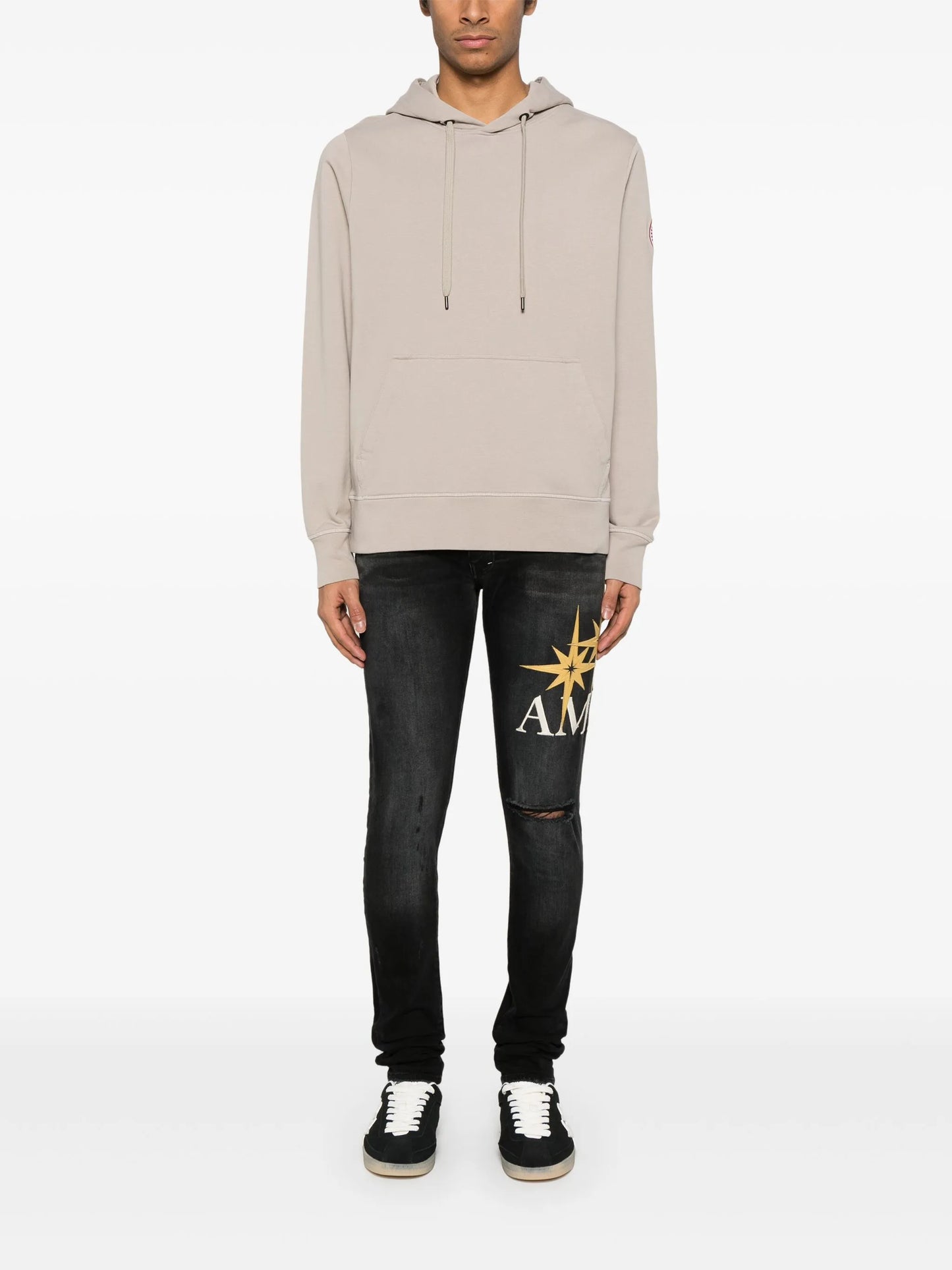 Starburst-appliqué jeans