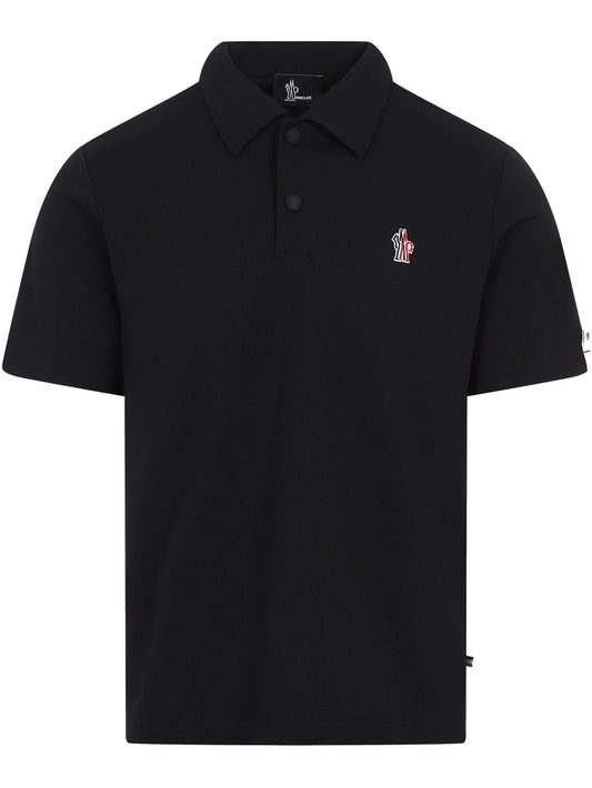logo-patch polo shirt