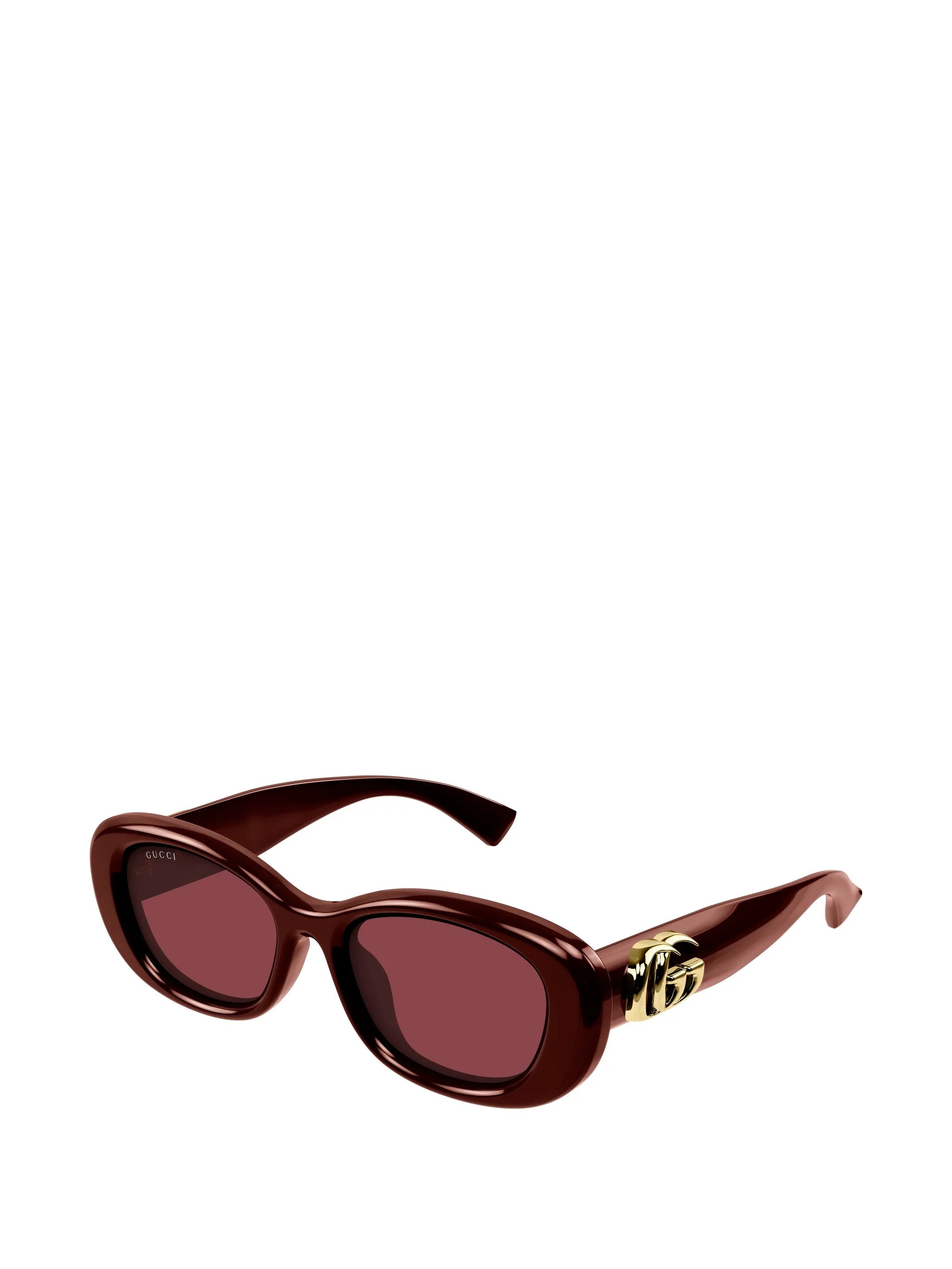 oval-frame sunglasses