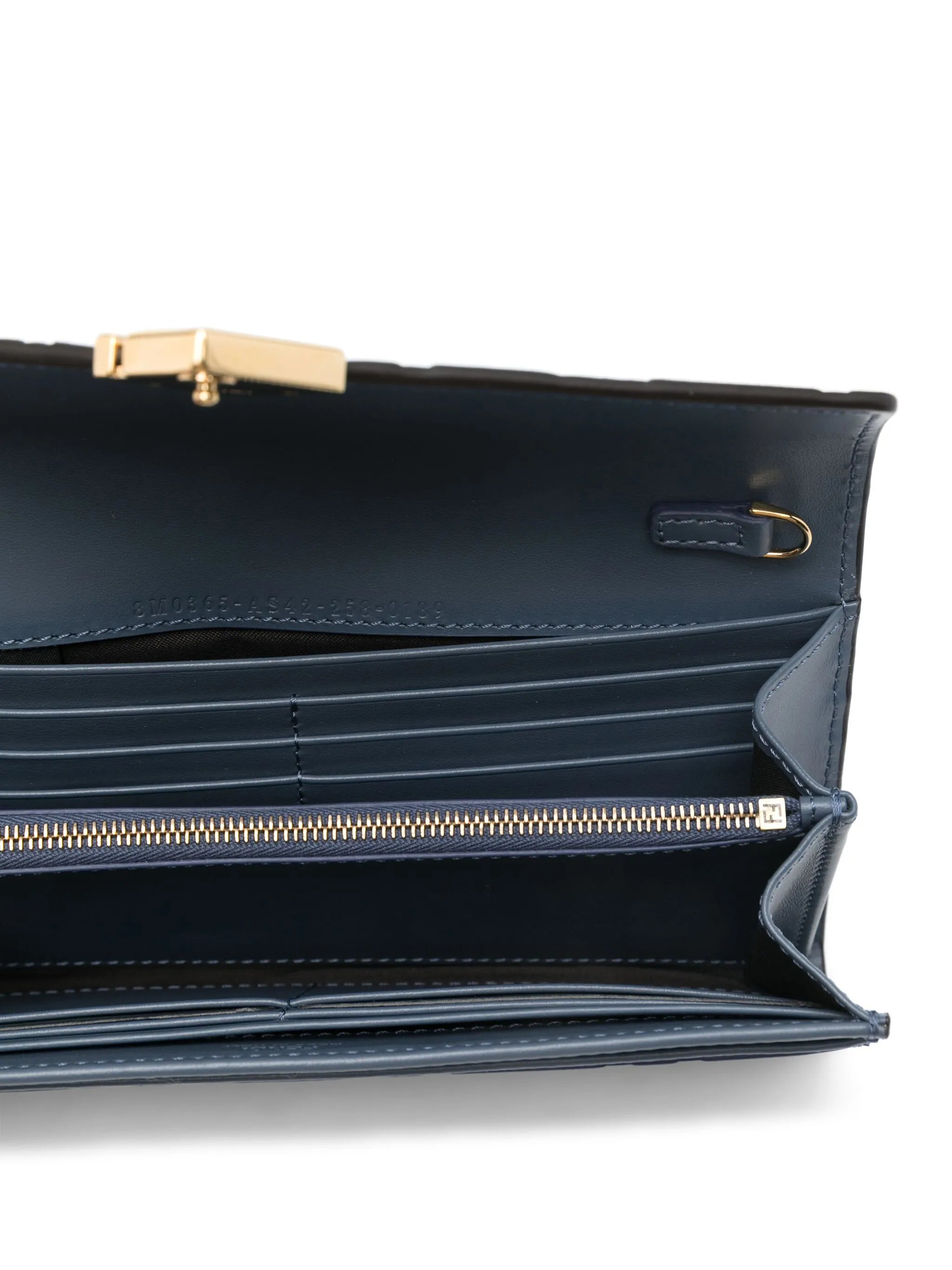 monogram-pattern clutch bag