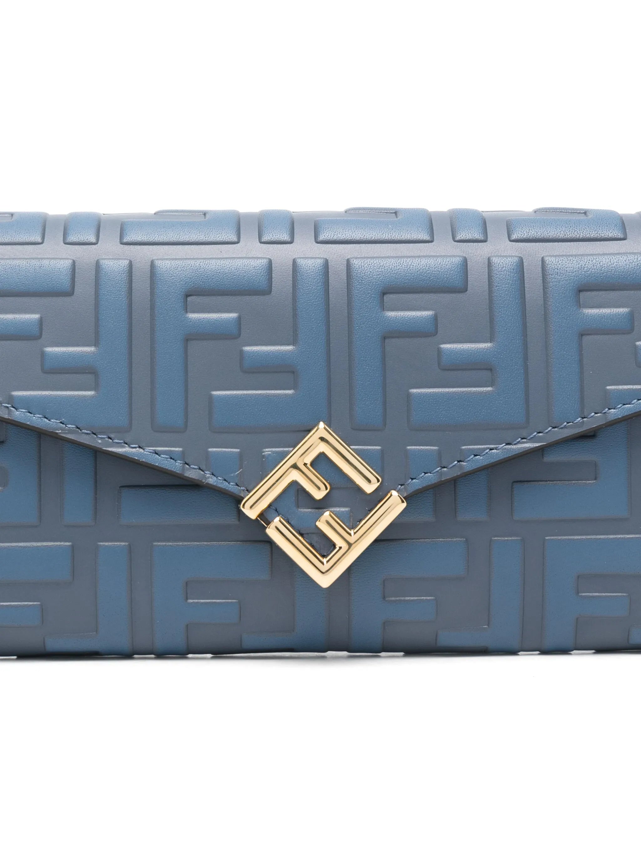 monogram-pattern clutch bag