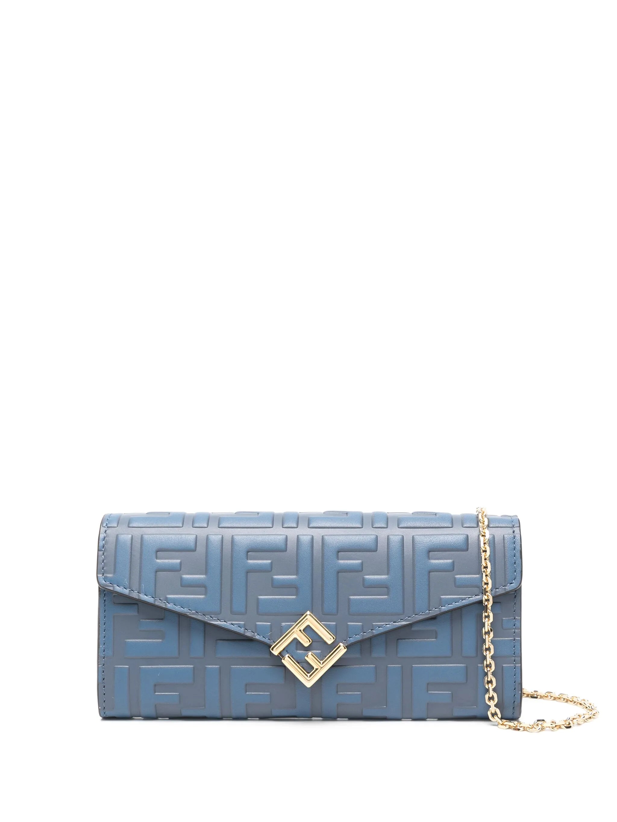 monogram-pattern clutch bag
