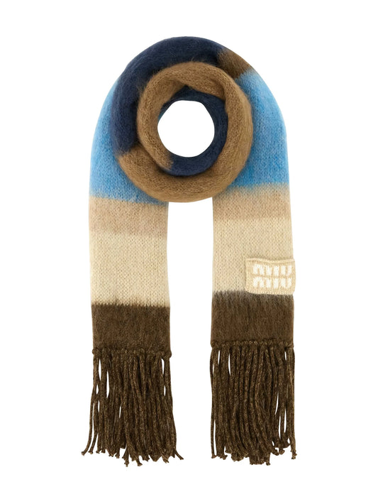 logo-embroidered scarf