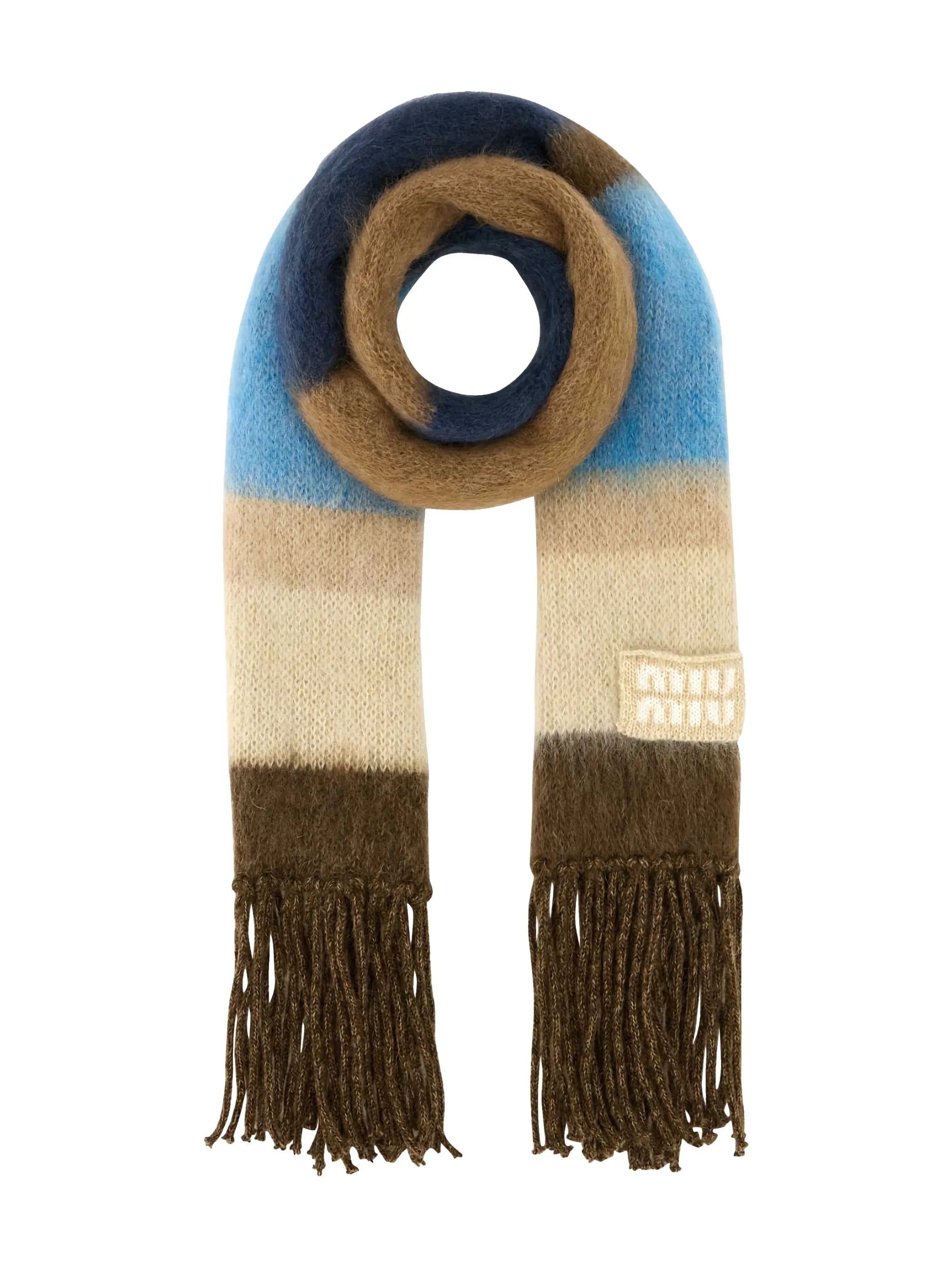logo-embroidered scarf