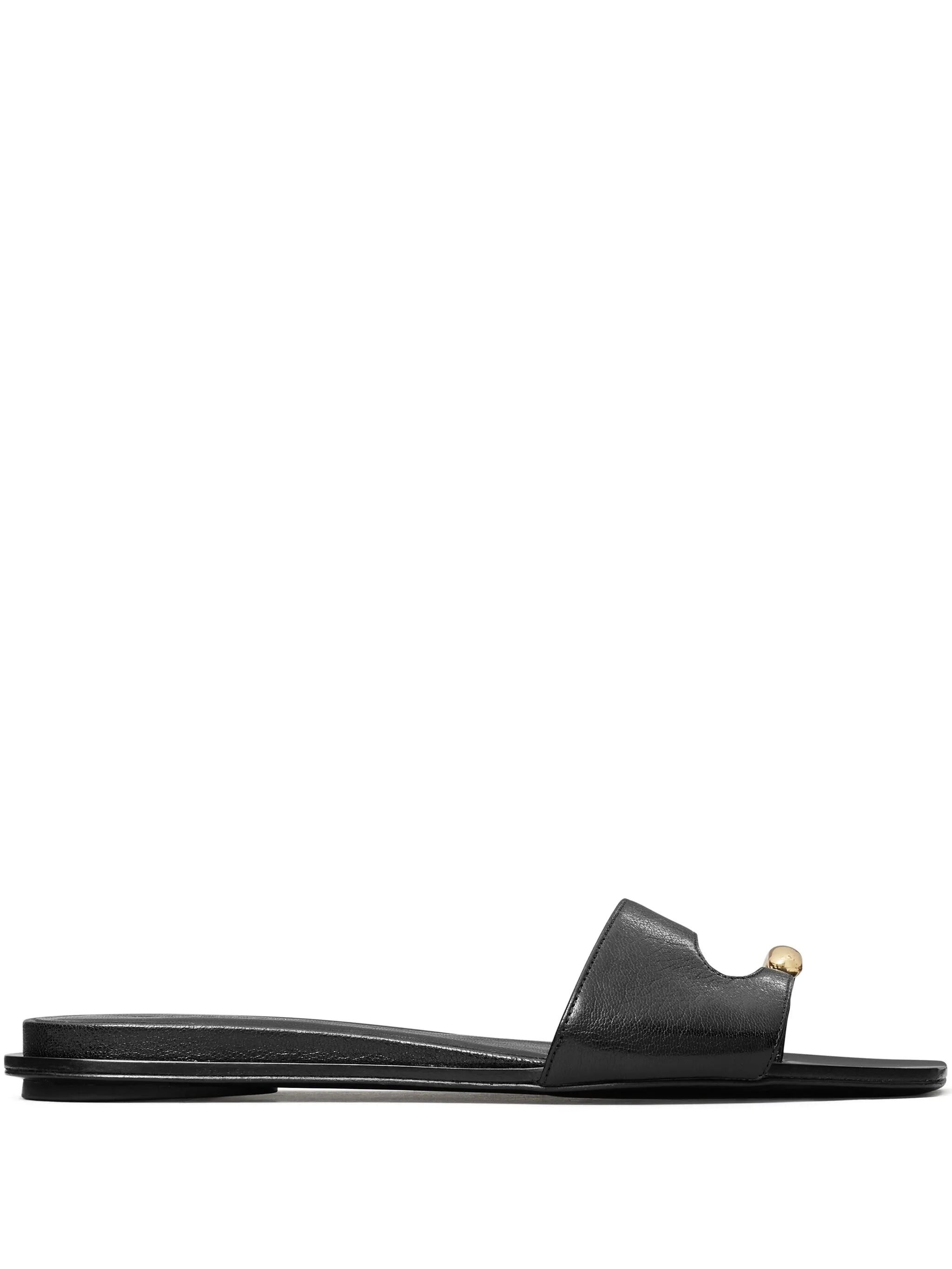 Pierced flat sandals