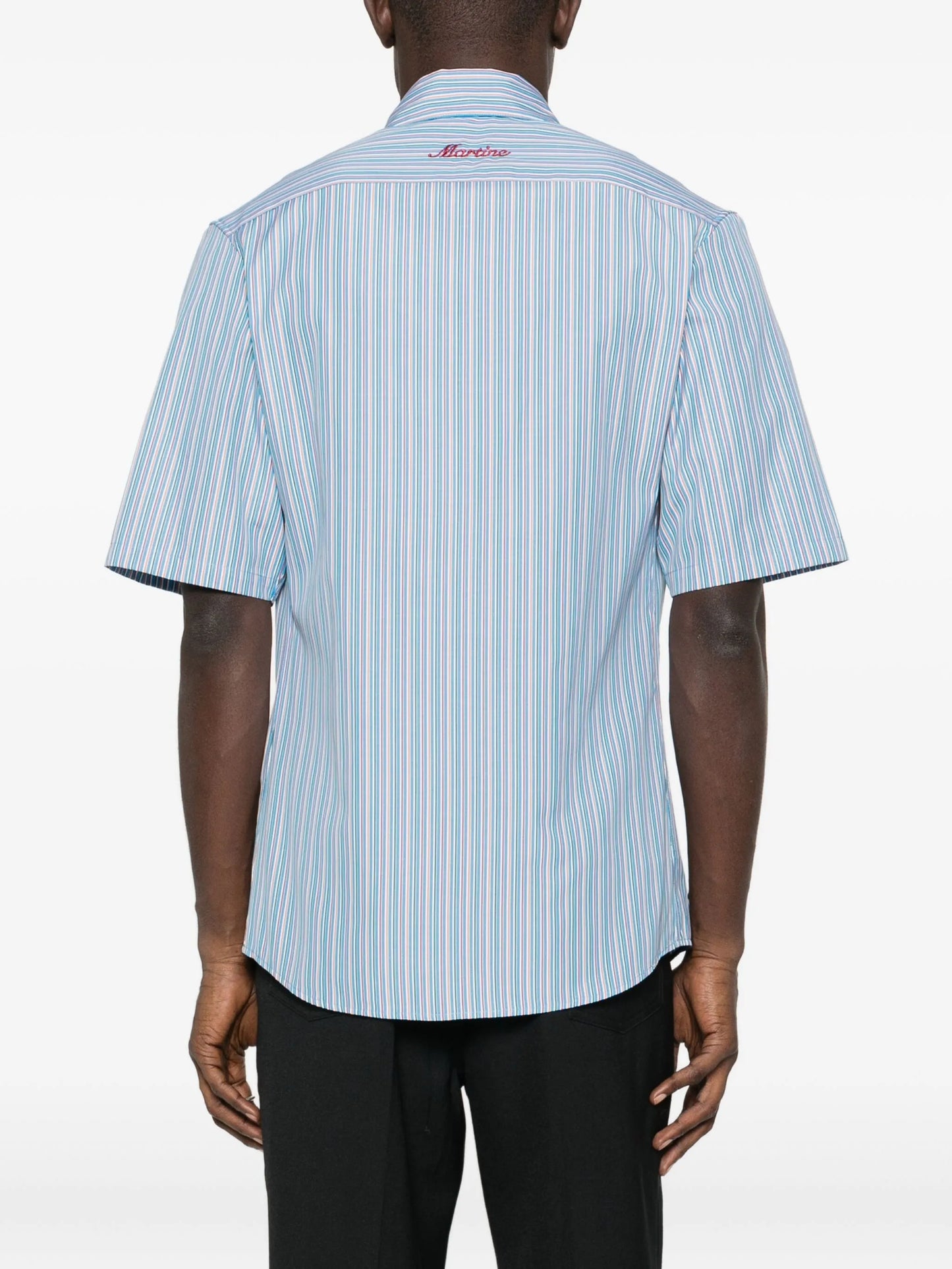 striped embroidered shirt