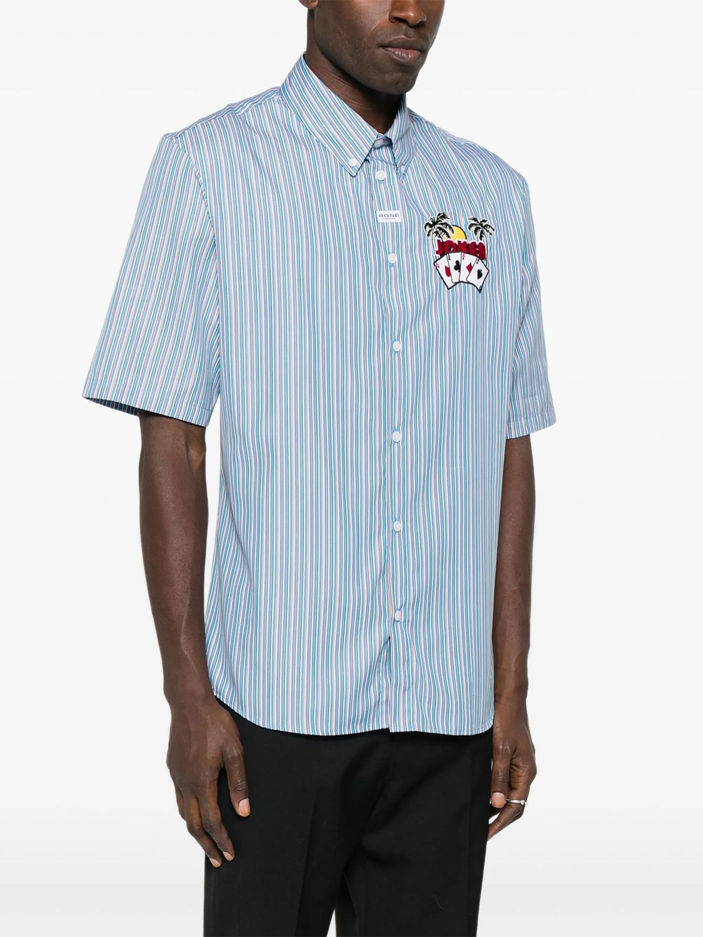 striped embroidered shirt