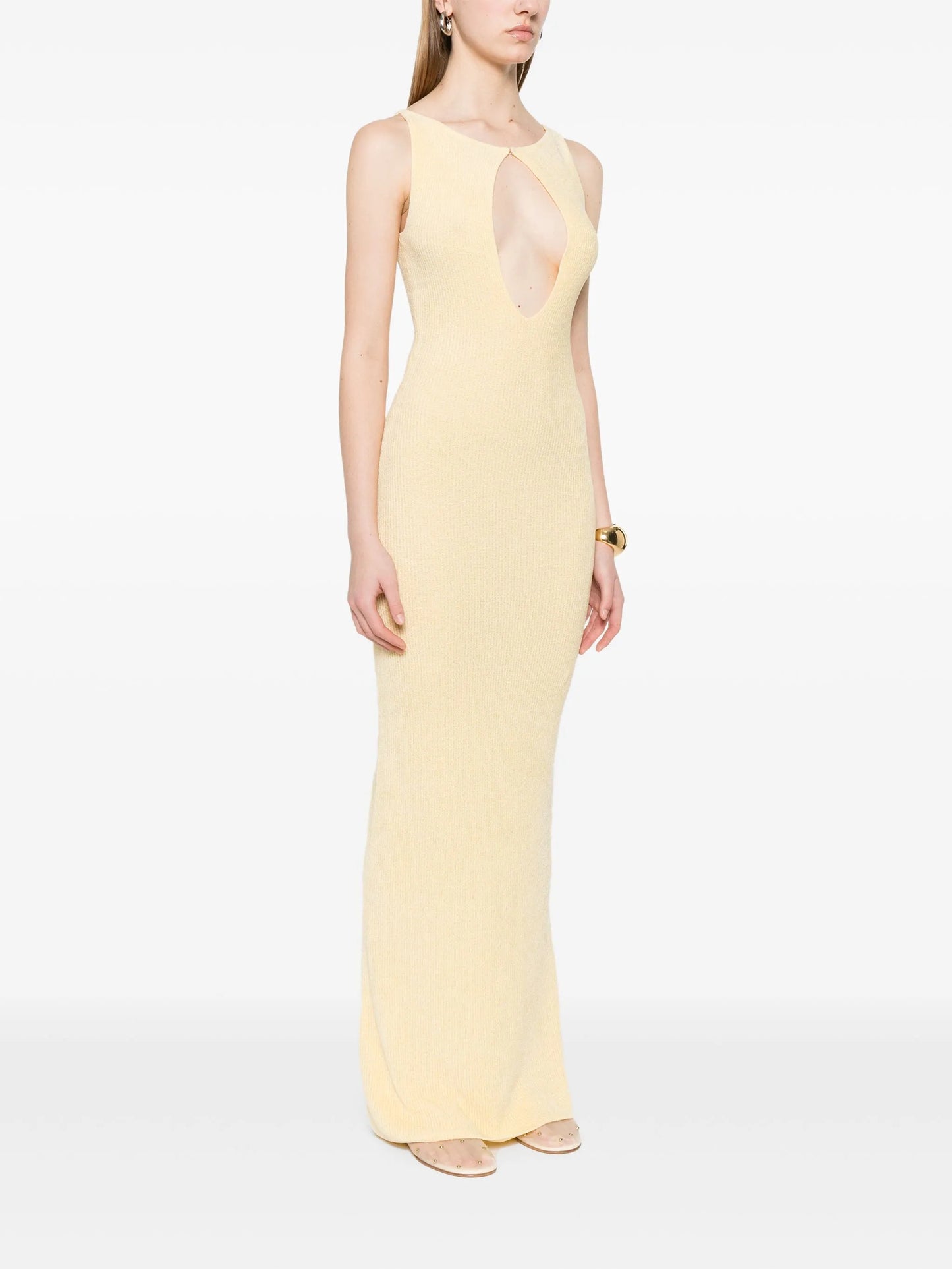 ribbed-knit maxi dress