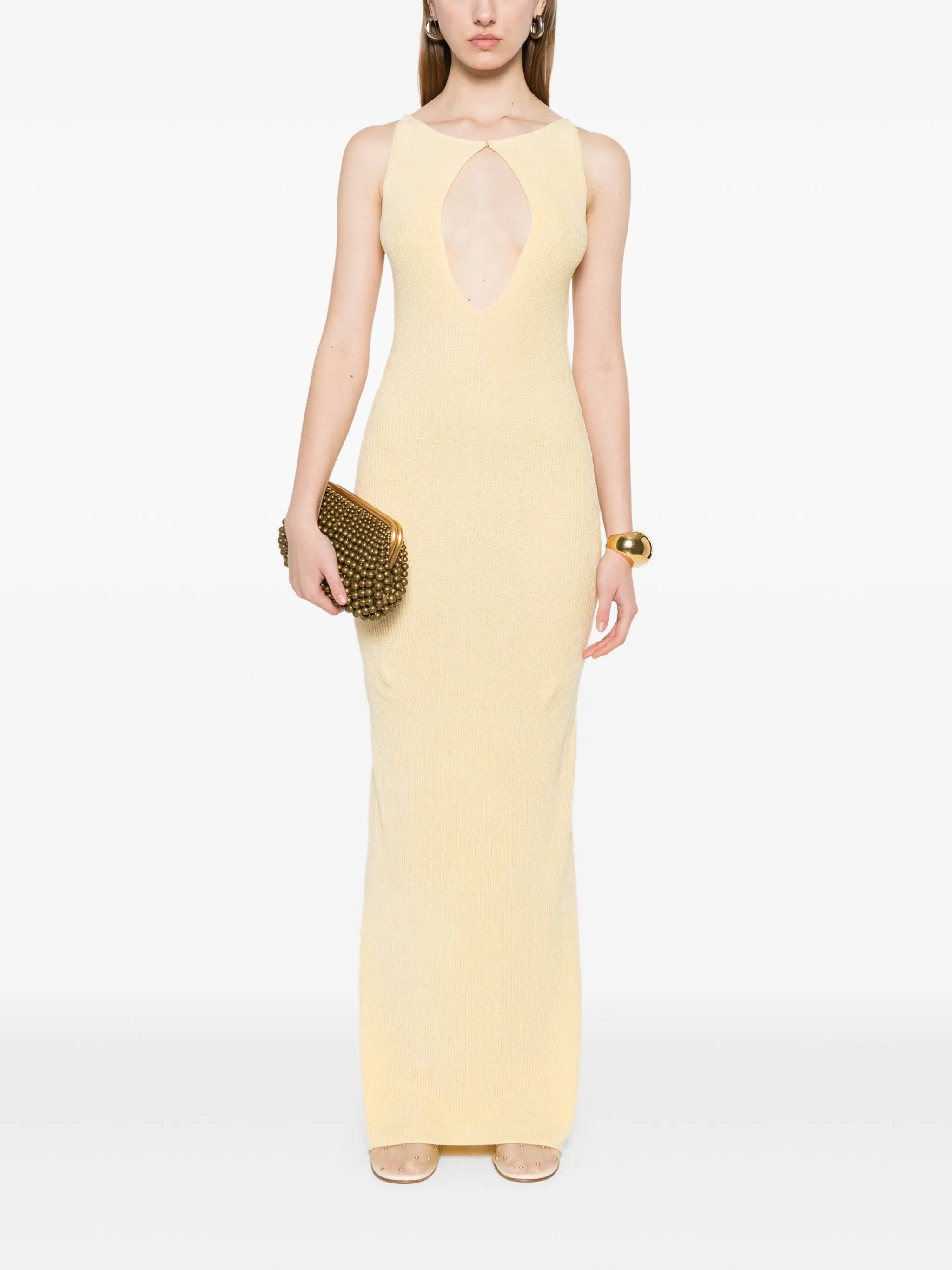 ribbed-knit maxi dress
