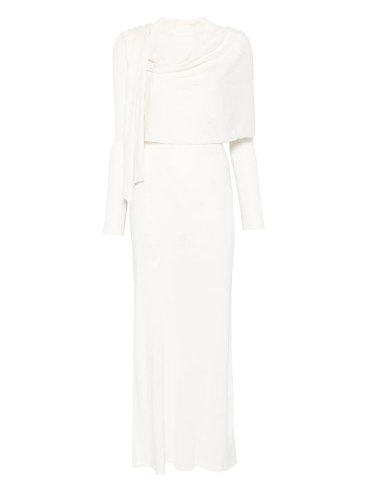 scarf-detail longsleeved maxi dress