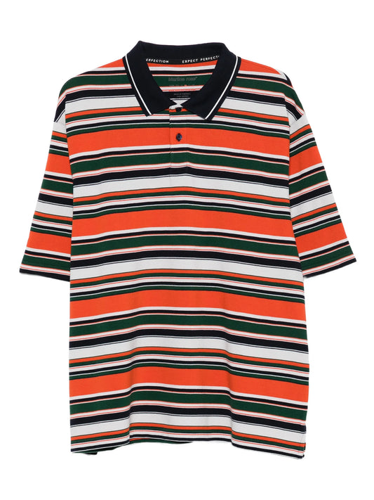 stripe logo polo shirt