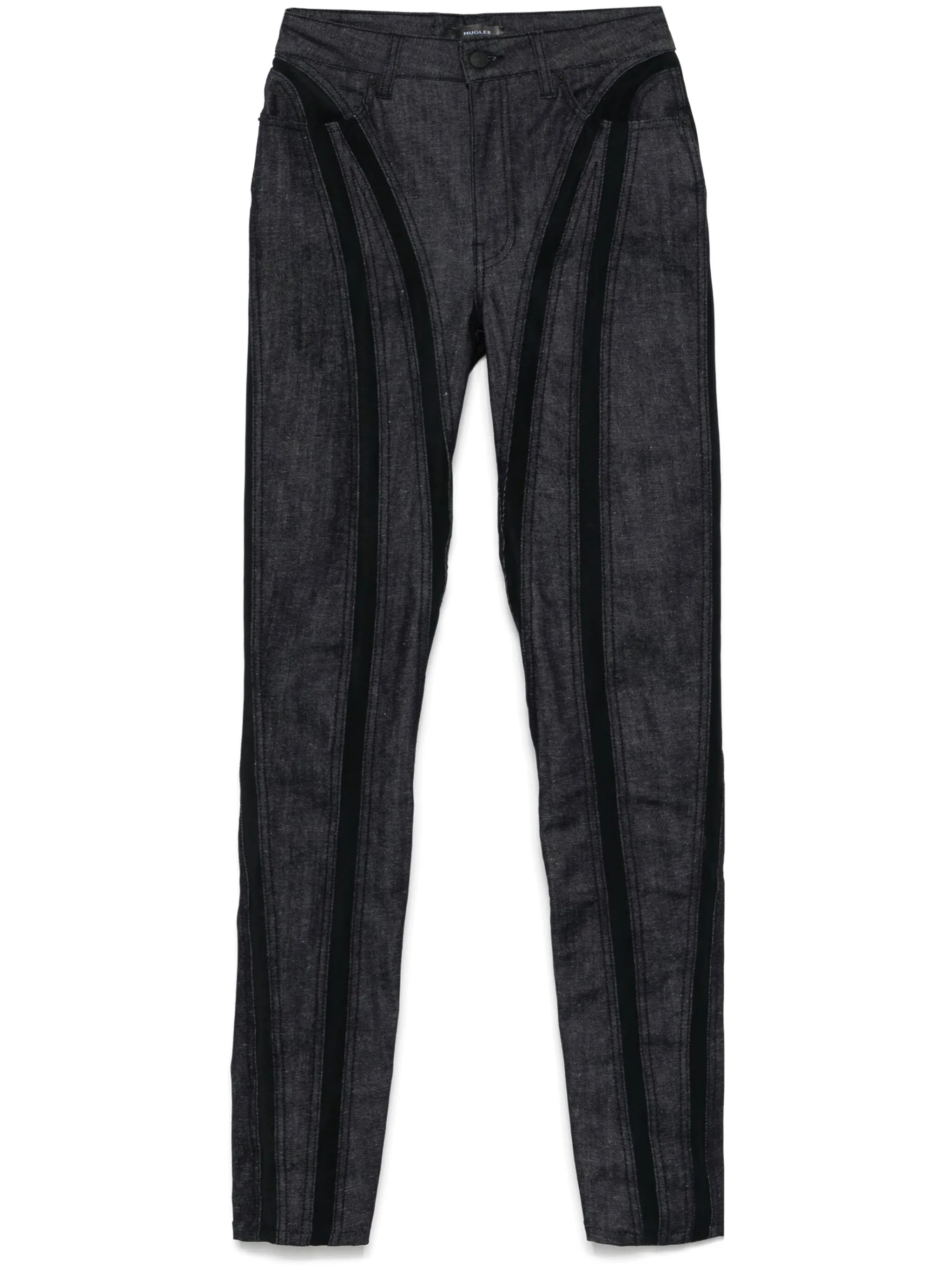 mesh-panel skinny jeans